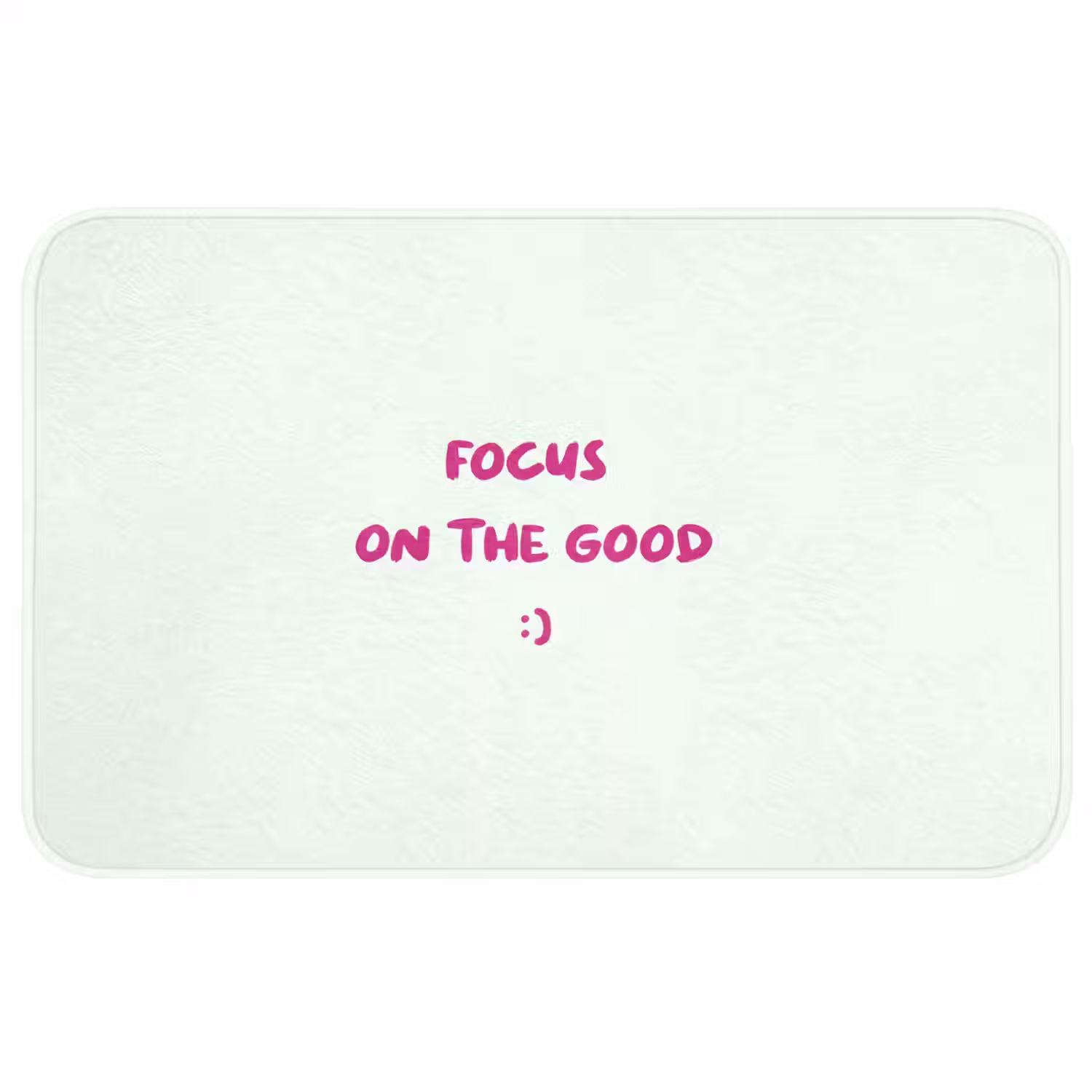 Focus - Beige - Roze - Smiley Badmat middel -3d