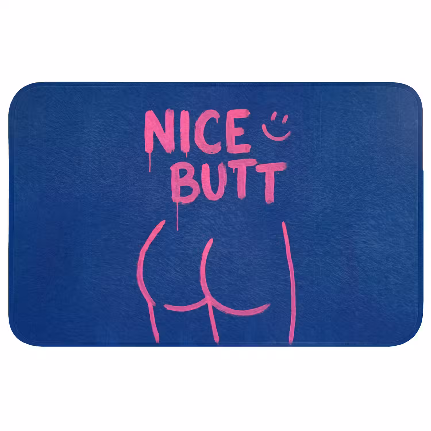 Brutaal - Grappig - Blauw Badmat middel -3d