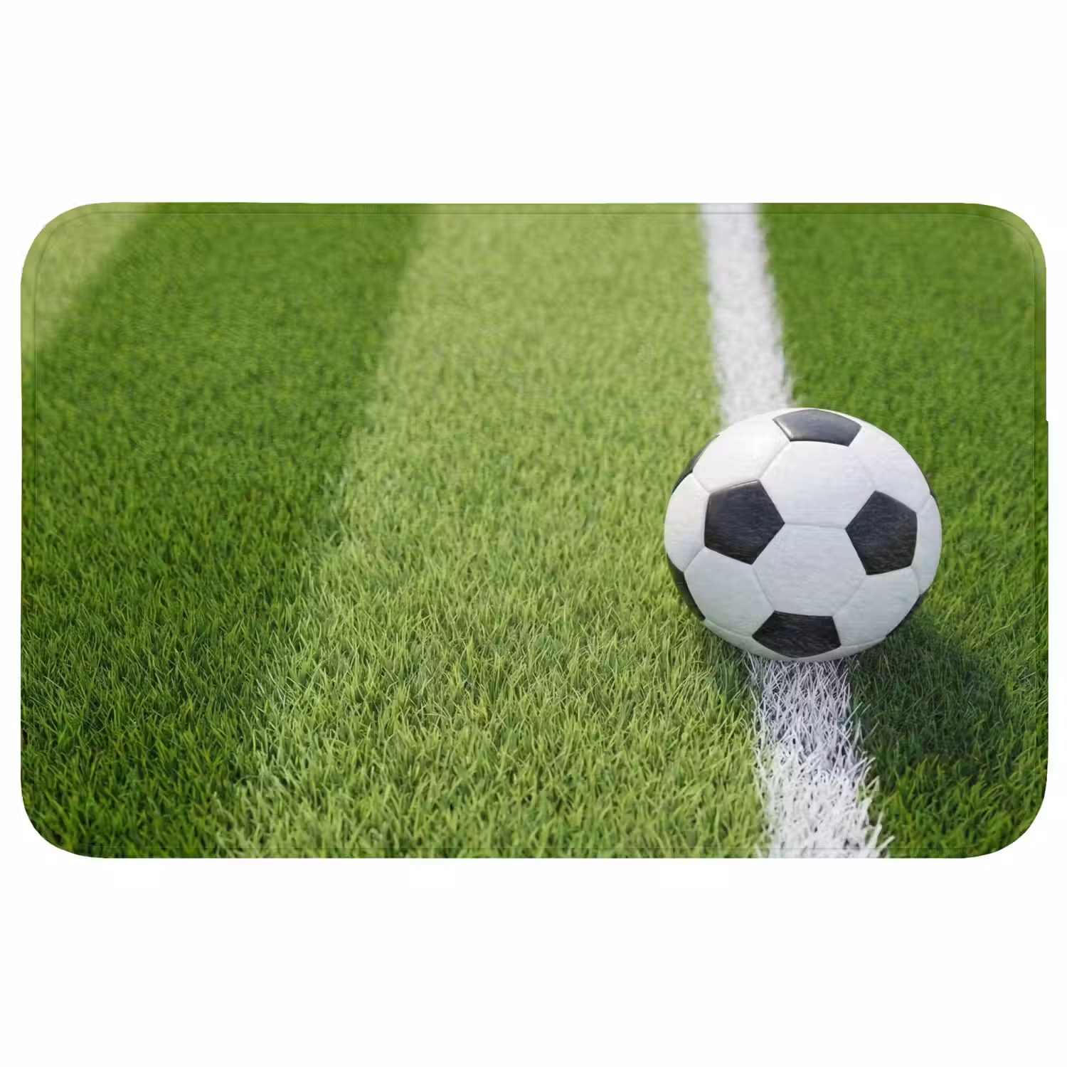 Voetbal - Grasveld - Sport - Groen Badmat middel -3d