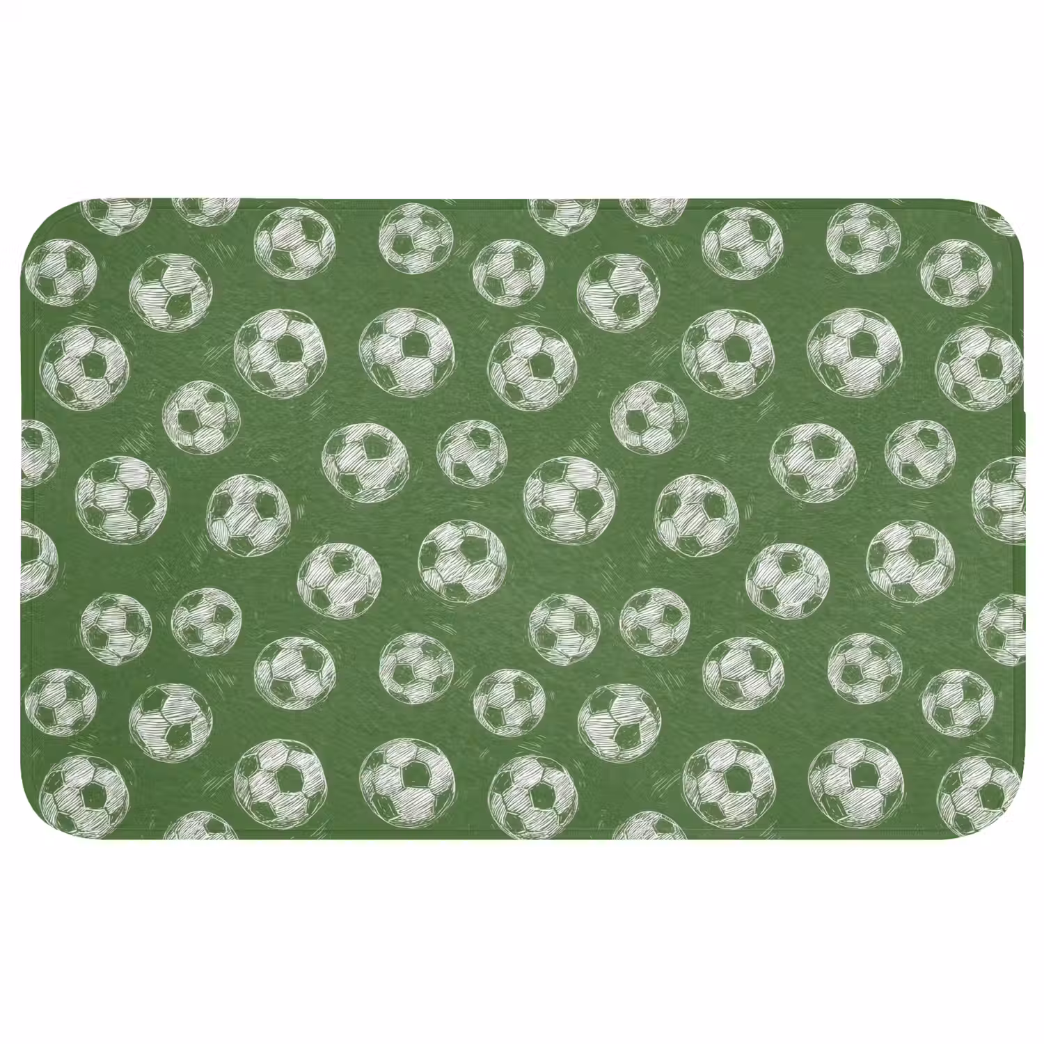 Voetbal - Sport - Groen Badmat middel 997 -3d