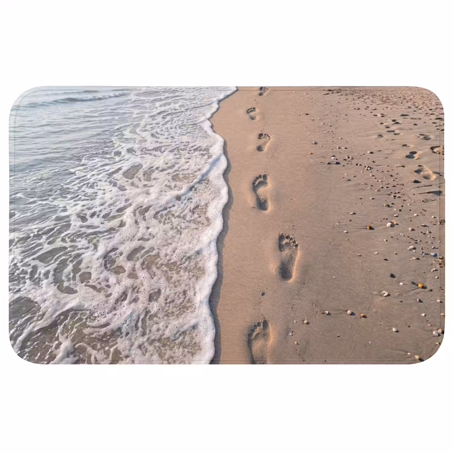 Voetstappen - Vloedlijn - Zee Badmat middel -3d