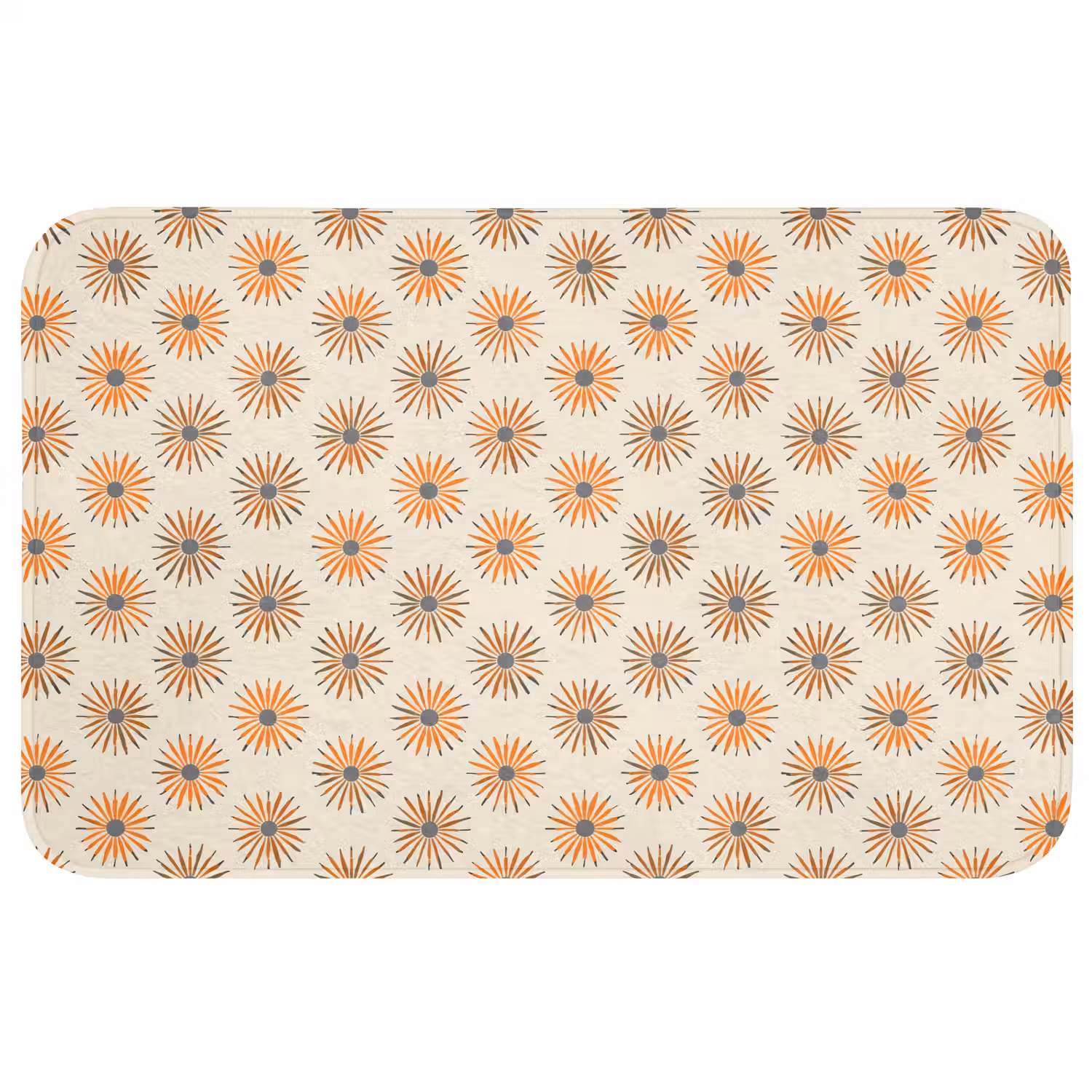Madelief - Patroon - Oranje Badmat middel 997 -3d