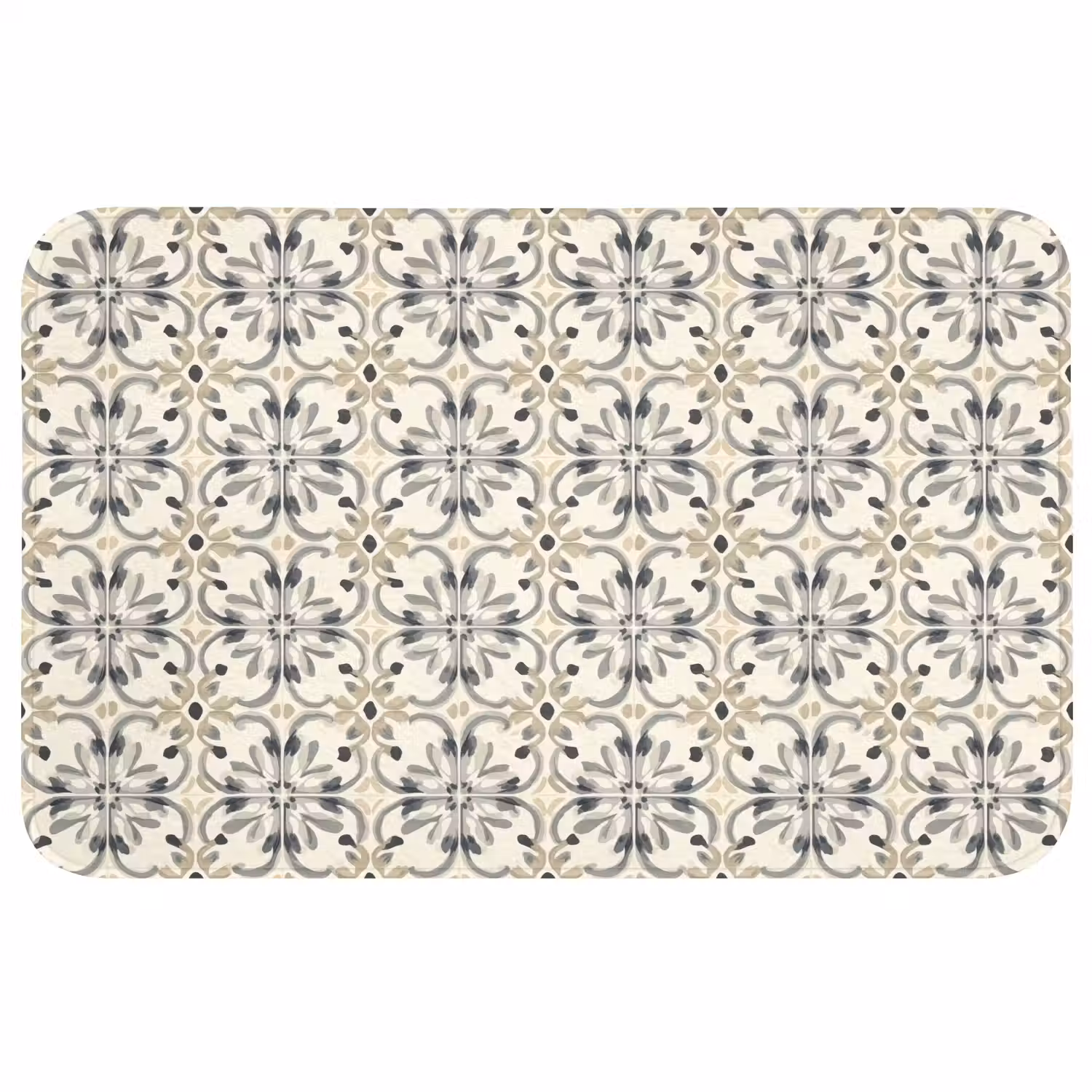 Floraal - Patroon - Kleurrijk Badmat middel 997 -3d
