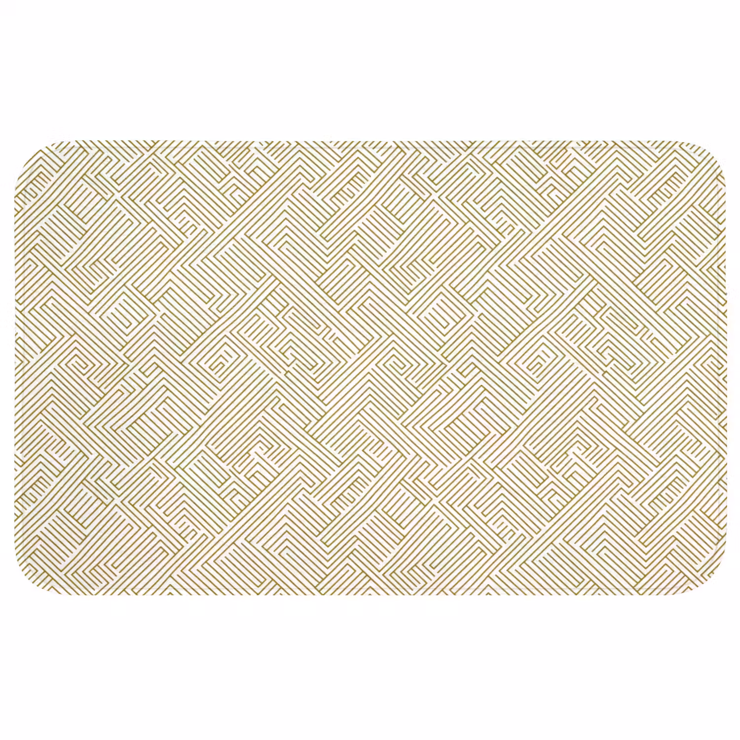 Geometrisch - Lijnen - Groen Badmat middel 997 -3d