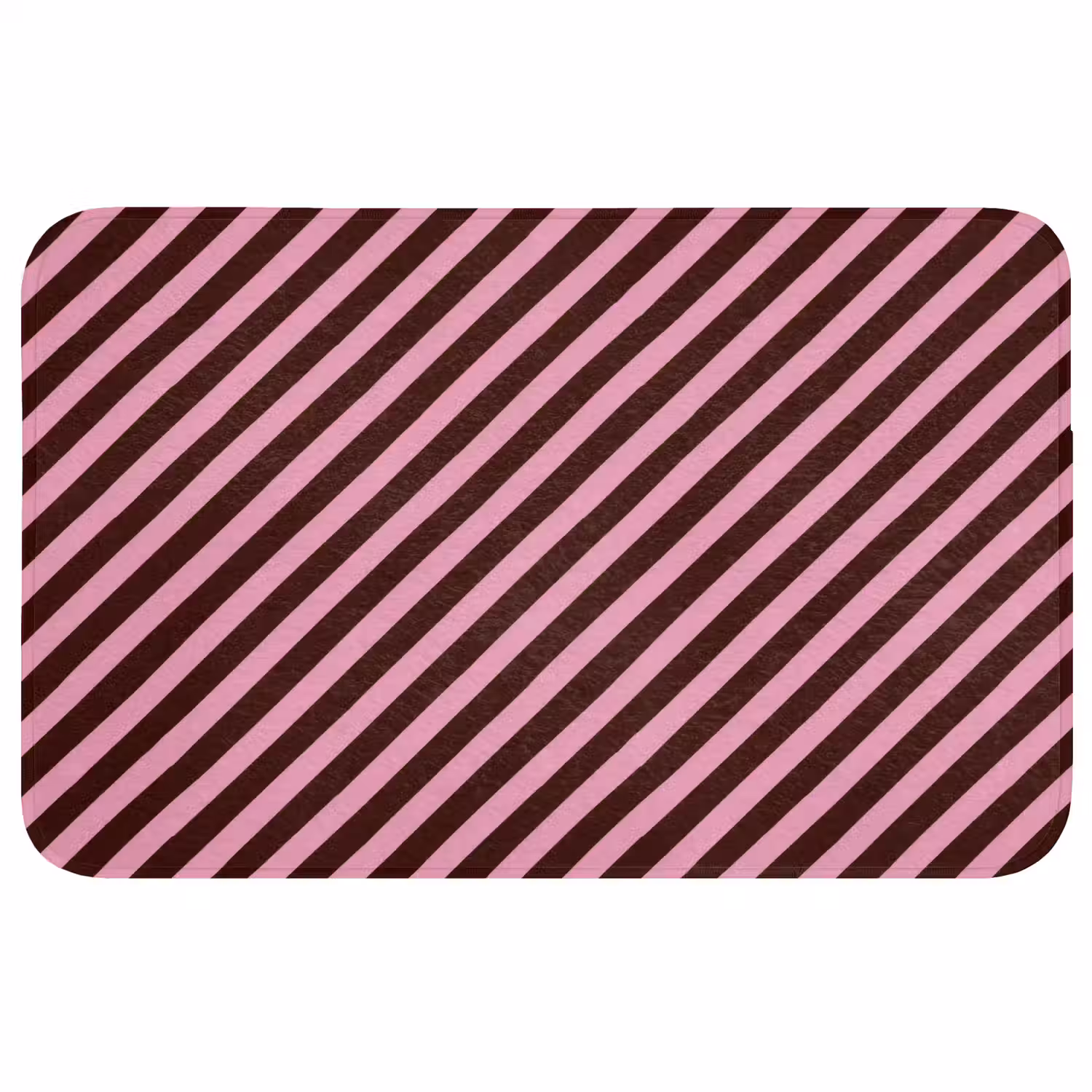 Strepen - Roze - Bruin Badmat middel 997 -3d