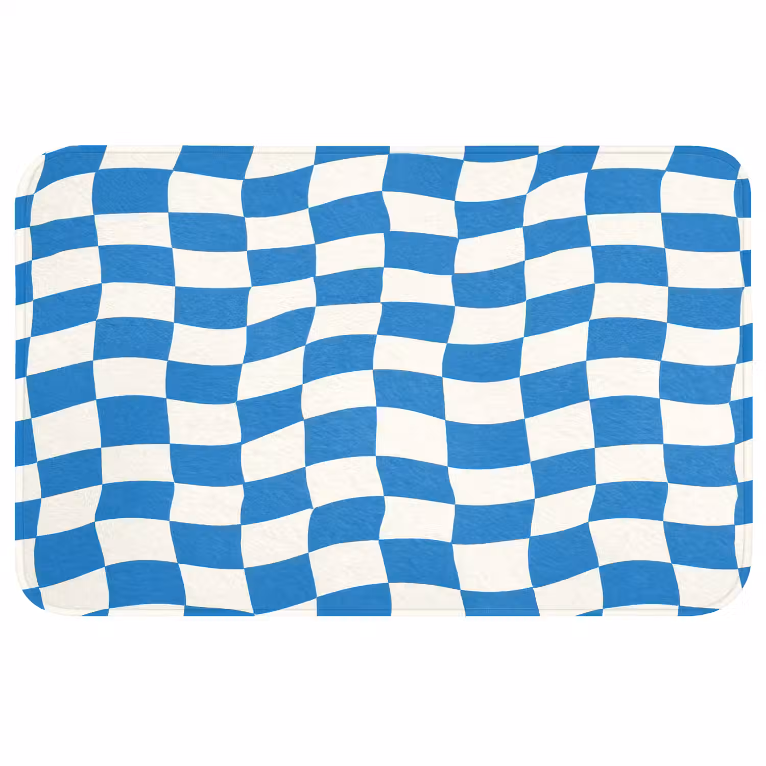 Golvend - Patroon - Blauw Badmat middel 997 -3d