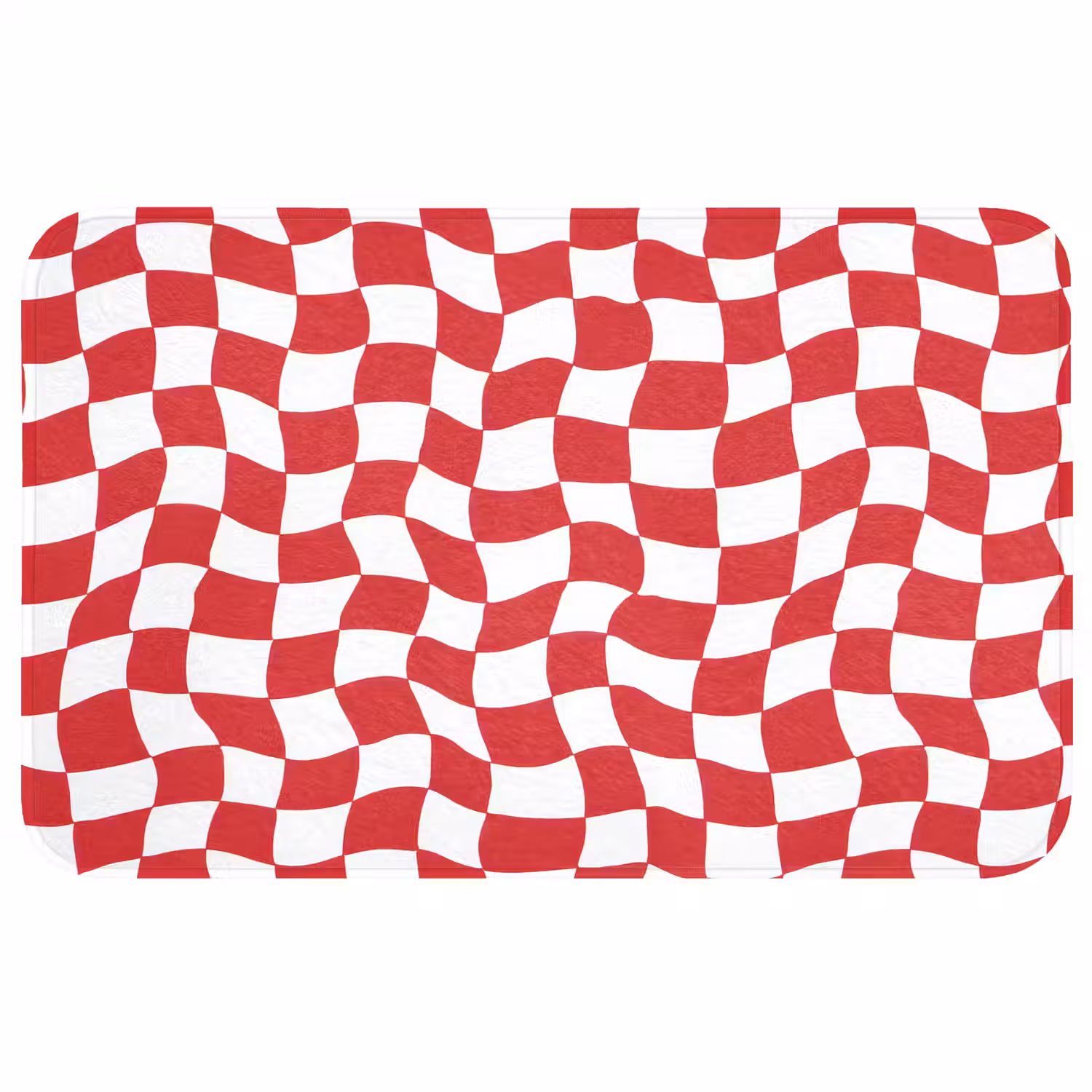 Golvend - Patroon - Rood Badmat middel 997 -3d