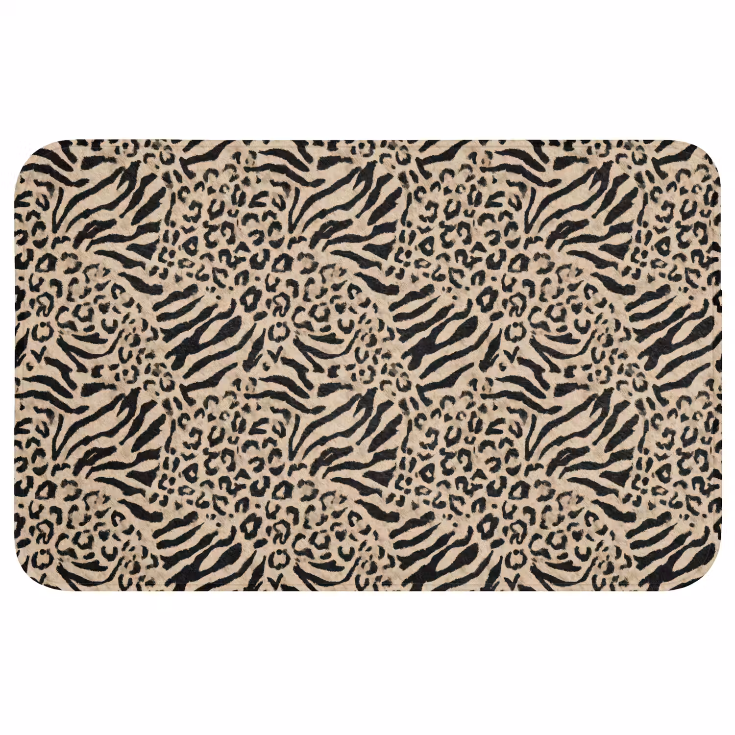 Giraf - Zebra - Motief - Bruin Badmat middel 997 -3d