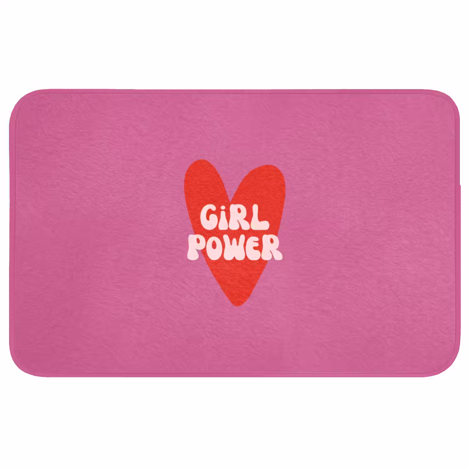 Girl power - Hart - Roze - Rood Badmat middel -3d