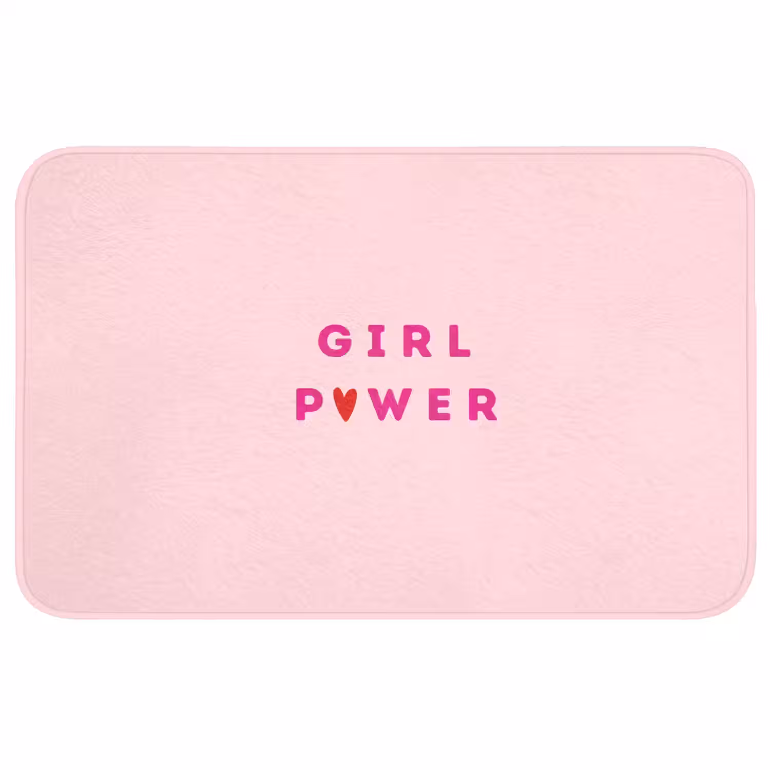 Girl power - Roze - Hartje Badmat middel -3d