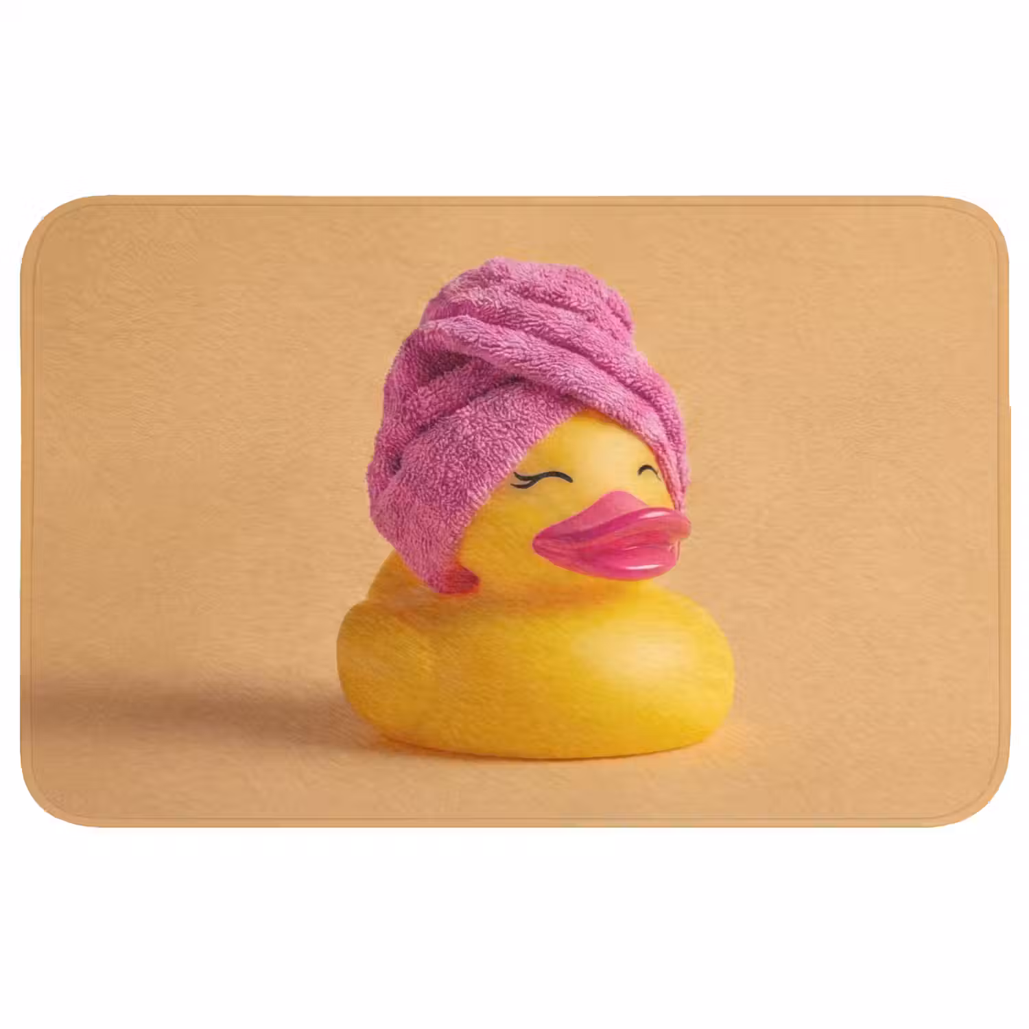 Badeend - Handdoek - Kleurrijk Badmat middel -3d