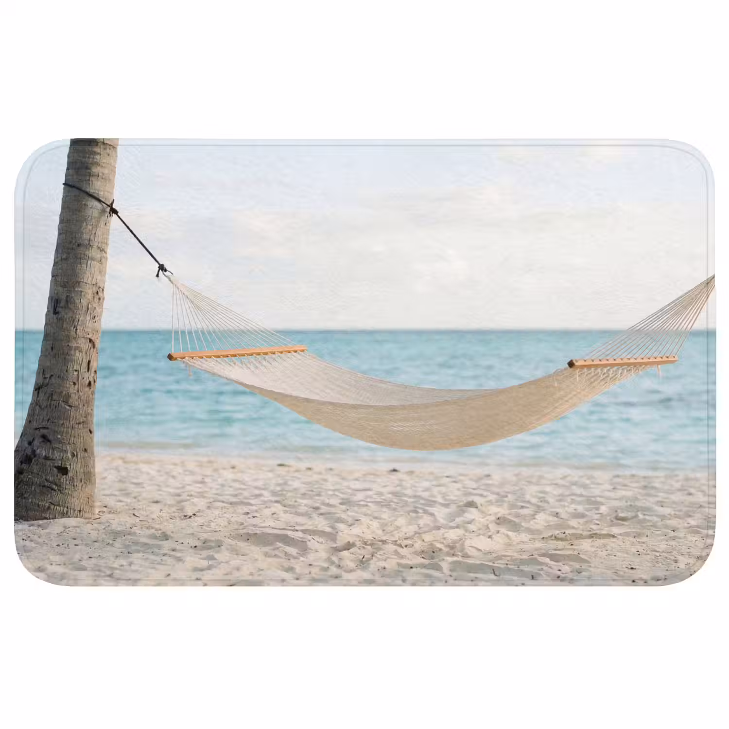 Hangmat - Strand - Wit Badmat middel -3d