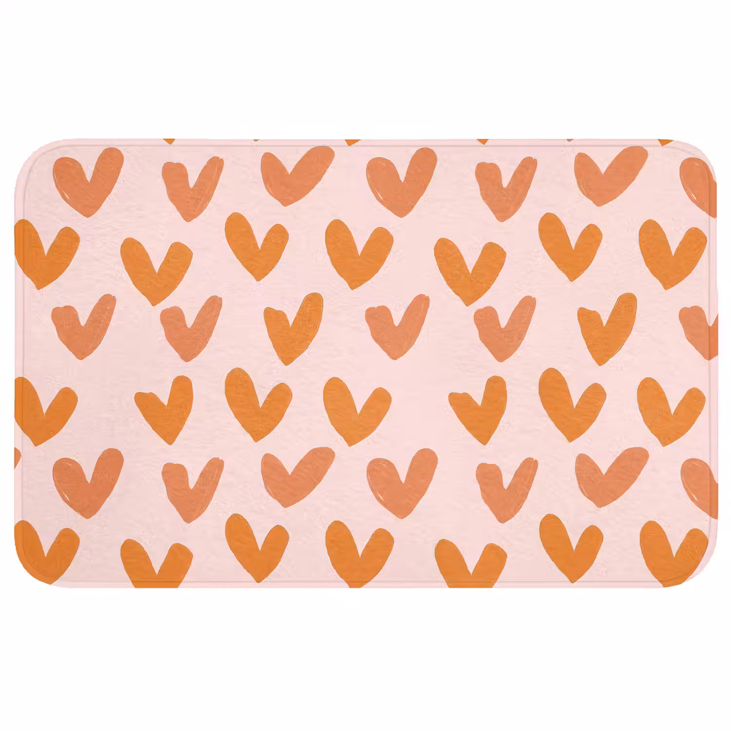 Hartjes - Getekend - Oranje Badmat middel 997 -3d