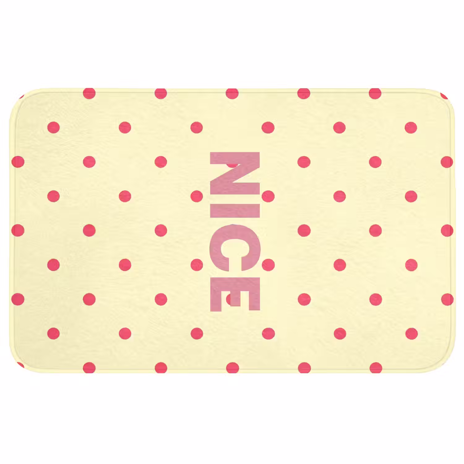 Nice - Stippen - Roze - Geel Badmat middel -3d