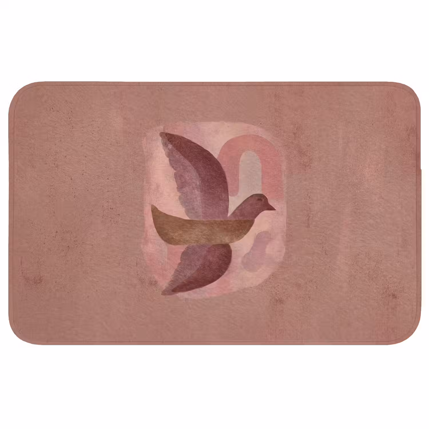 Illustratie - Vogels - Abstract - Roze Badmat middel -3d
