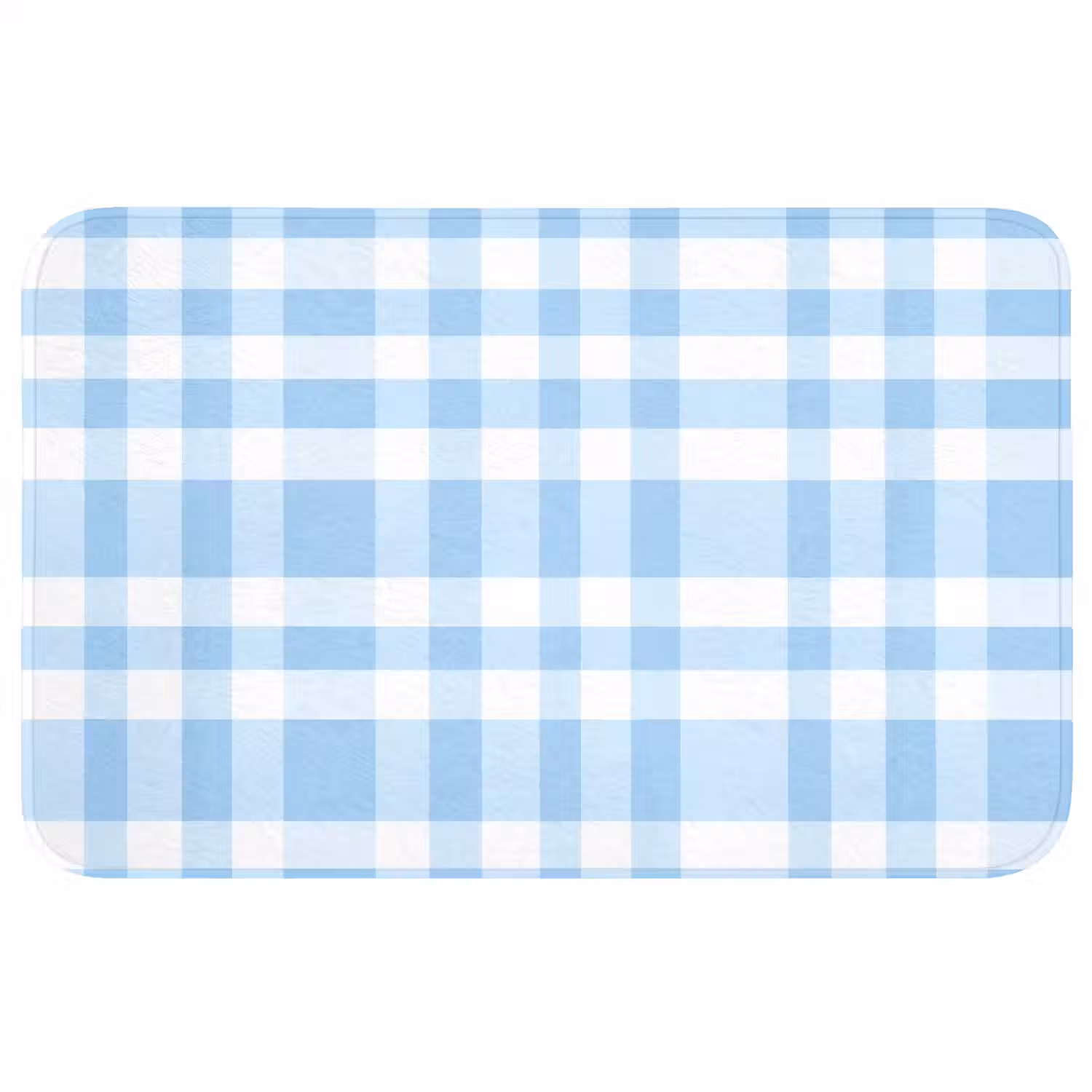 Ruit - Patroon - Blauw Badmat middel 997 -3d