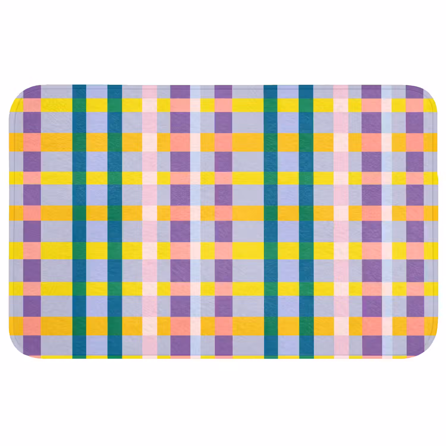 Ruit - Patroon - Kleurrijk Badmat middel 997 -3d