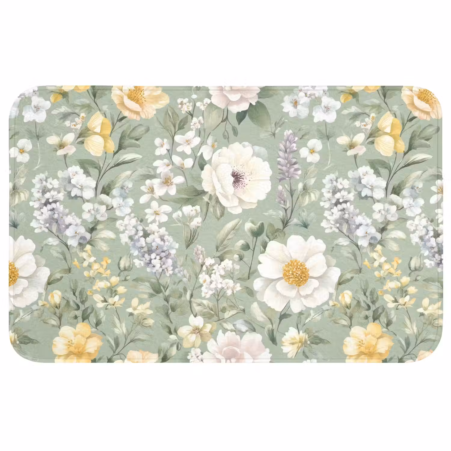 Klassiek - Bloemenpatroon - Kleurrijk Badmat middel 997 -3d