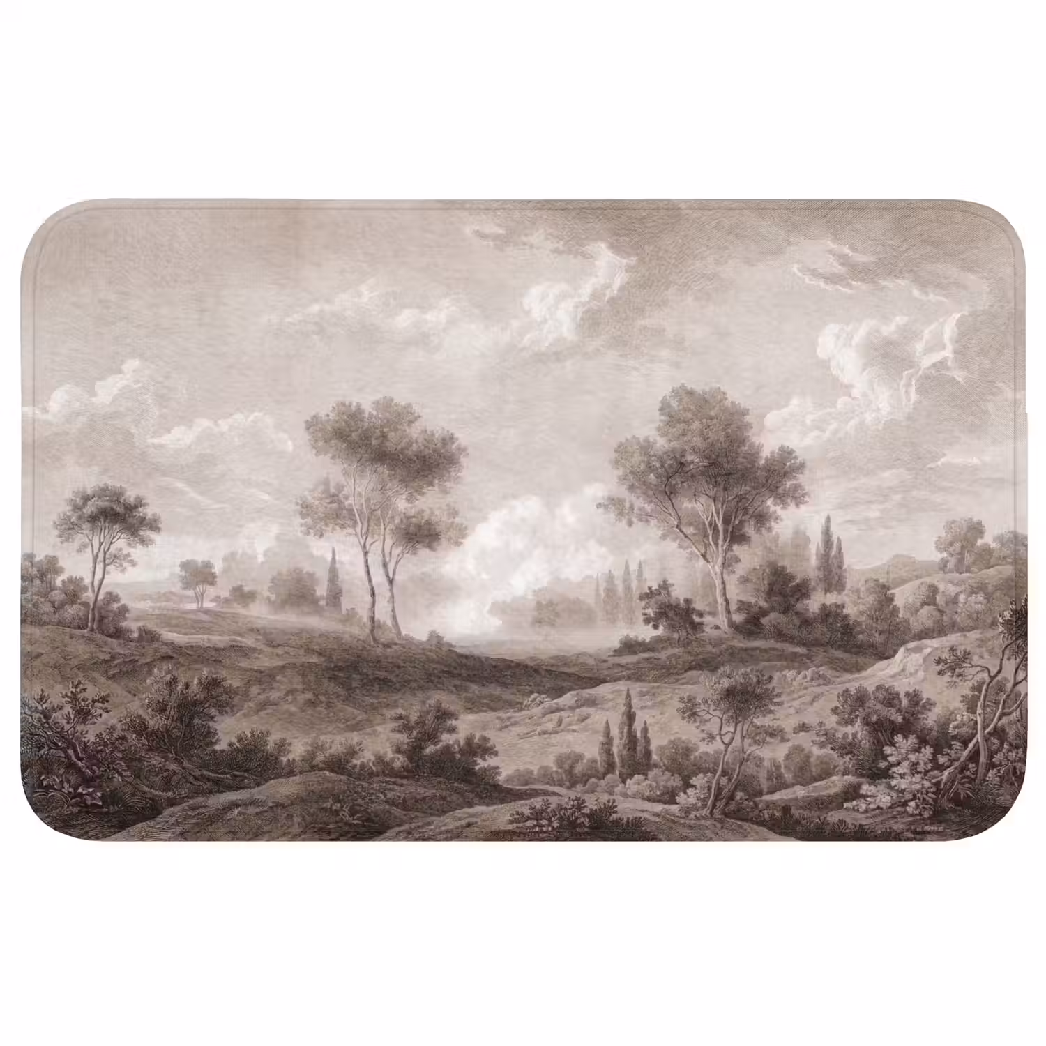 Klassiek - Landschap - Neutraal Badmat middel -3d