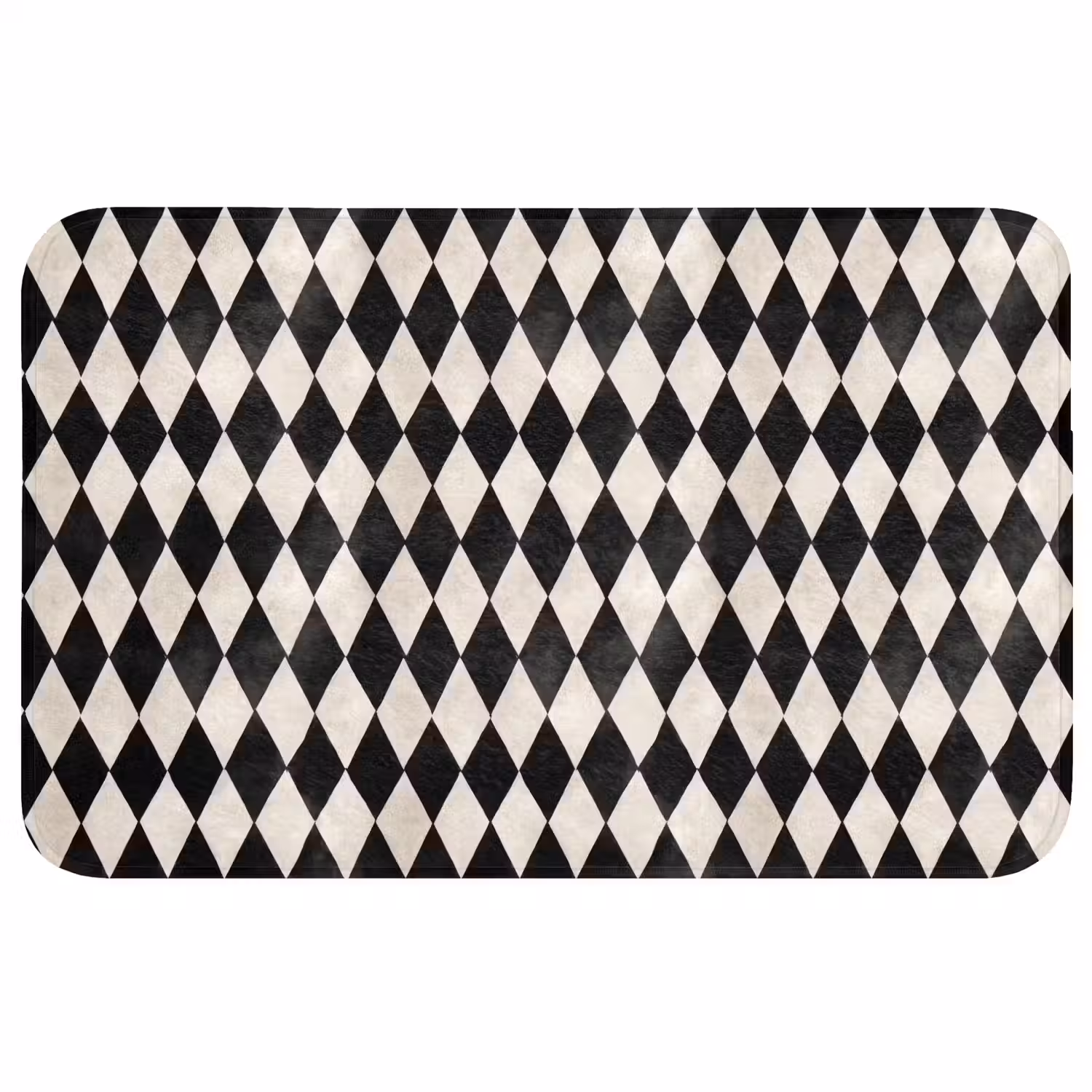 Klassiek - Patroon - Zwart Badmat middel 997 -3d