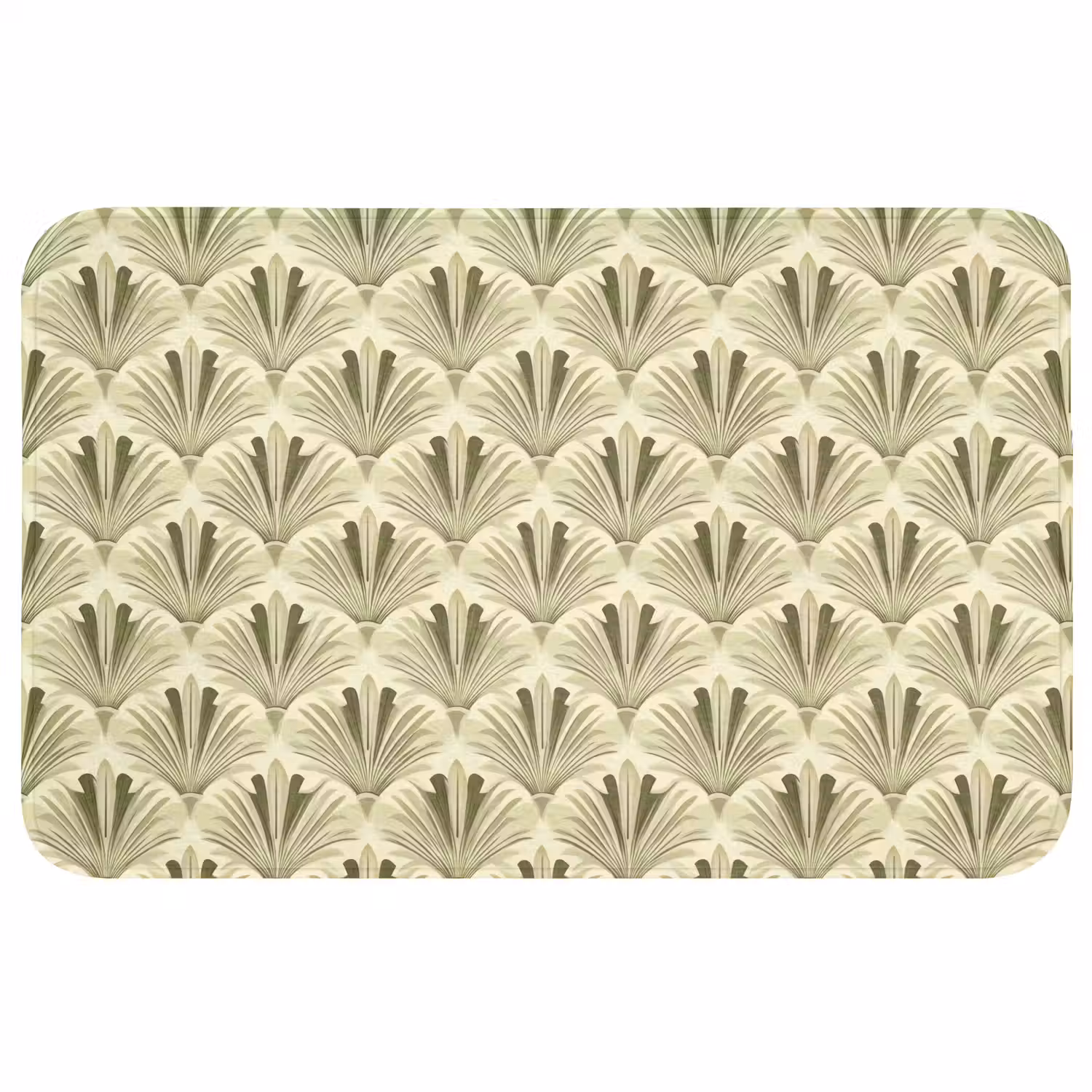 Klassiek - Waaier - Groen Badmat middel 997 -3d