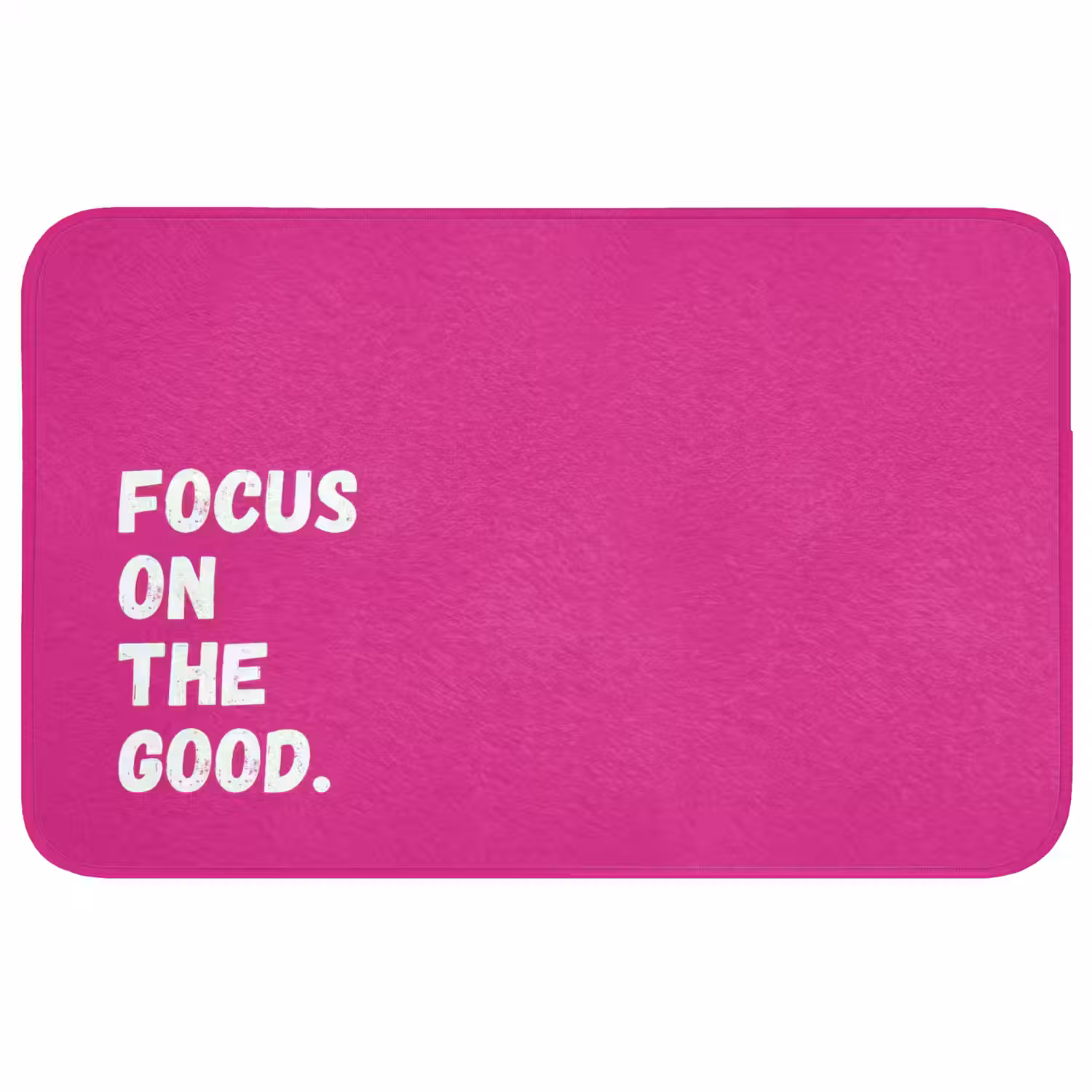 Focus on the good - Roze - Simple Badmat middel -3d