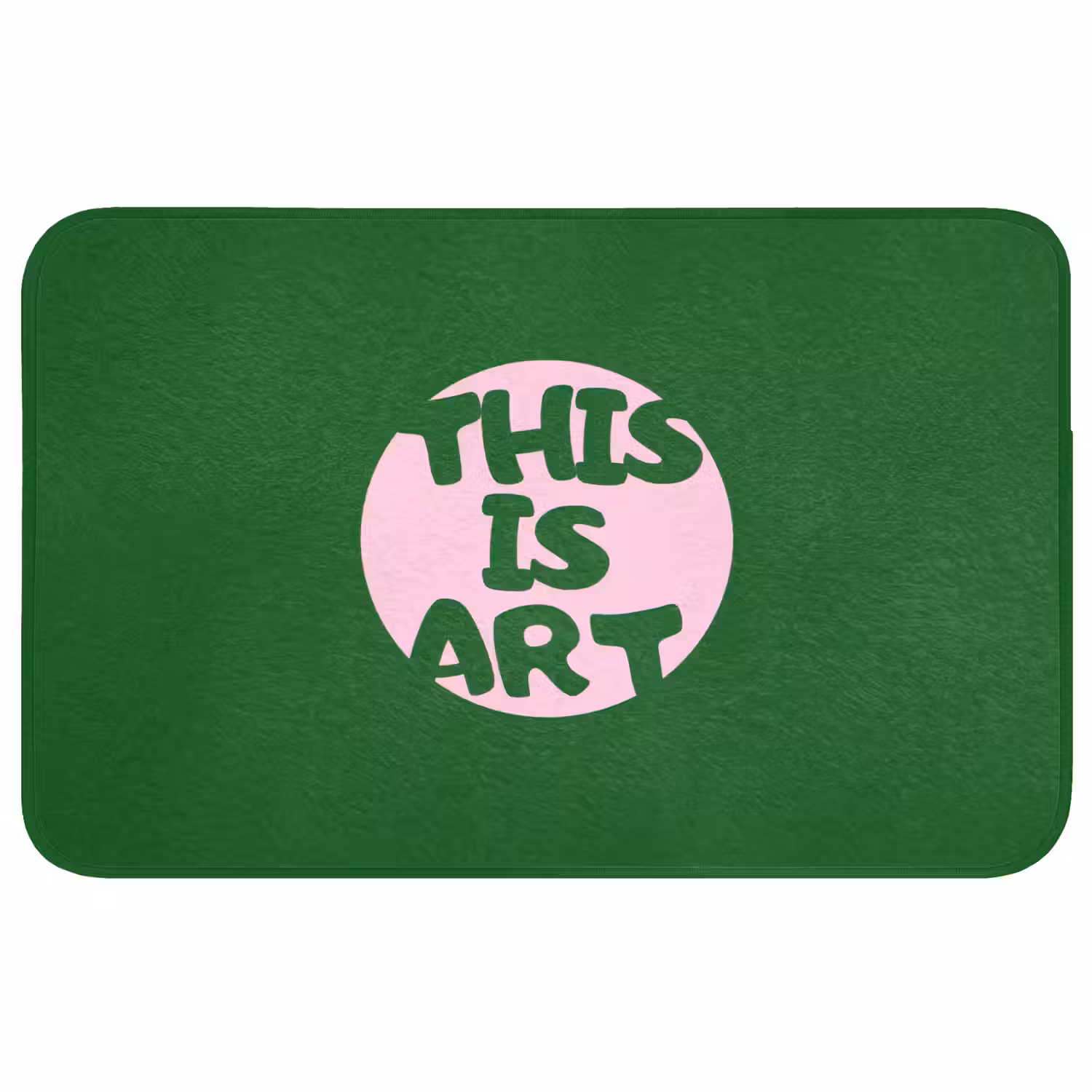 Cirkel - Roze - Tekst - Art Badmat middel -3d