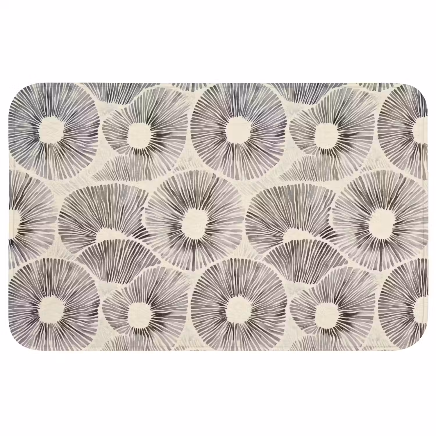 Cirkels - Patroon - Zwart Badmat middel 997 -3d