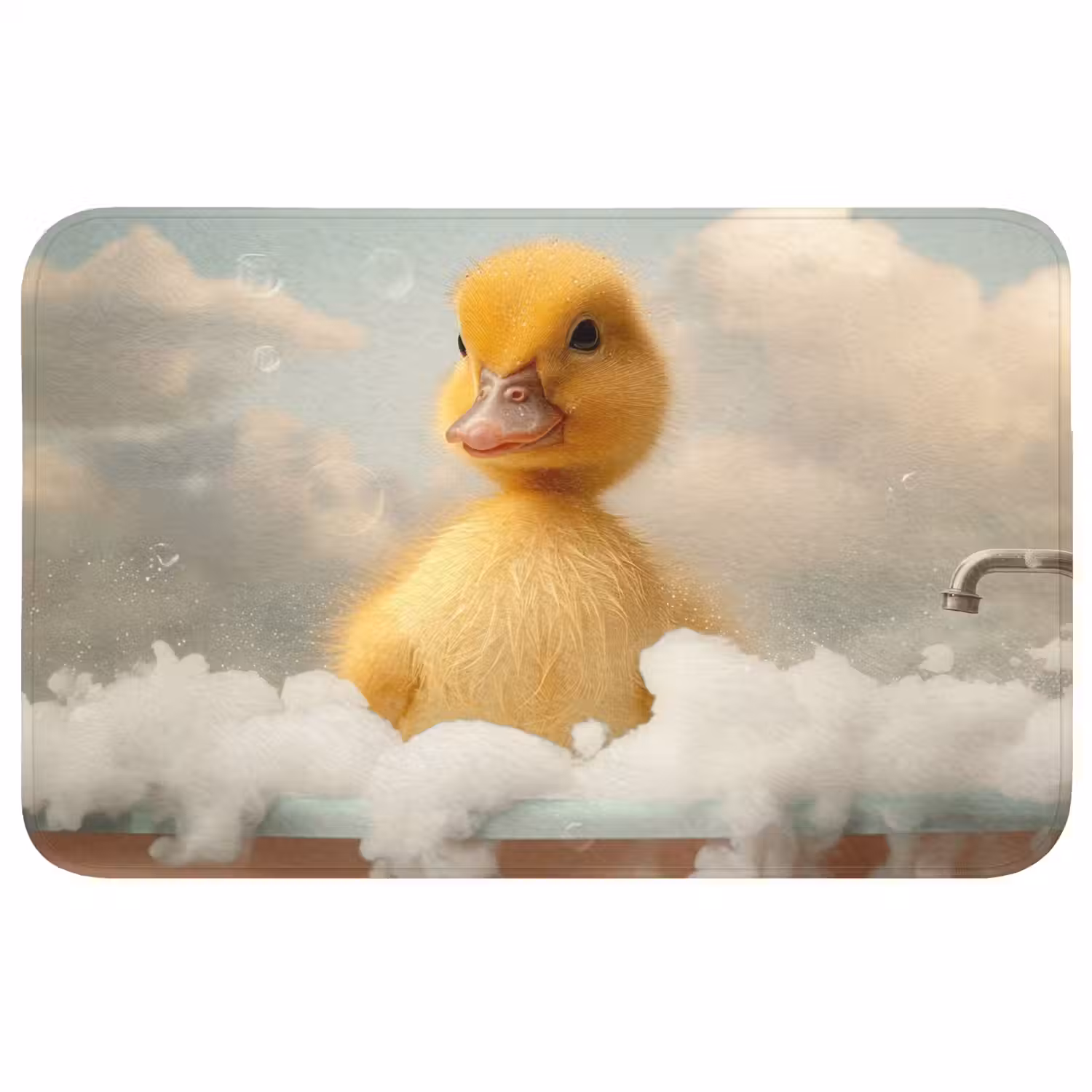 Kuiken - Eend - Bad - Schuim - Dieren Badmat middel -3d