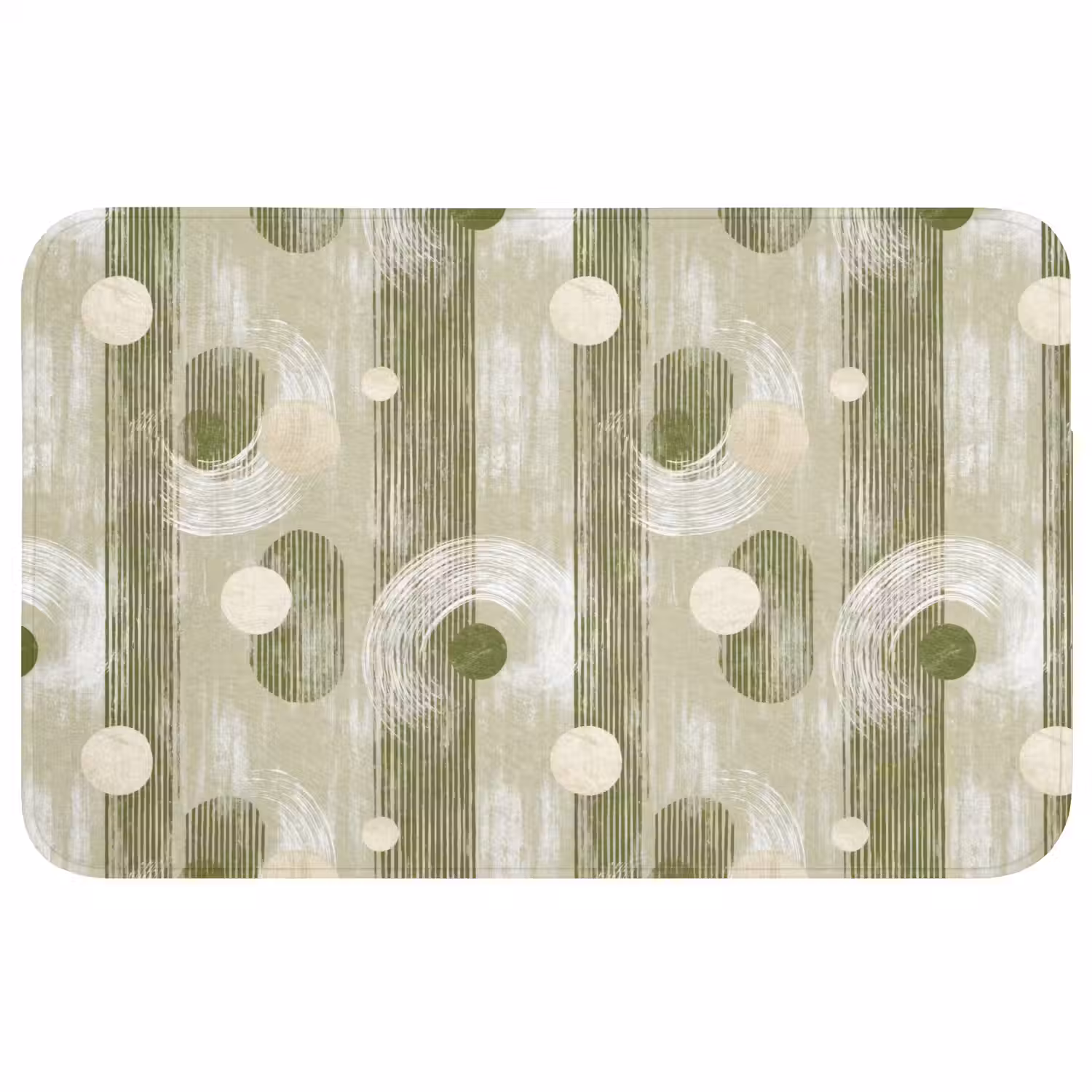 Artistiek - Modern - Groen Badmat middel 997 -3d