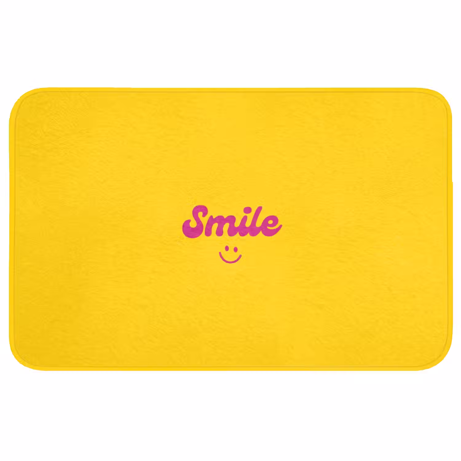 Smile - Geel - Roze Badmat middel -3d