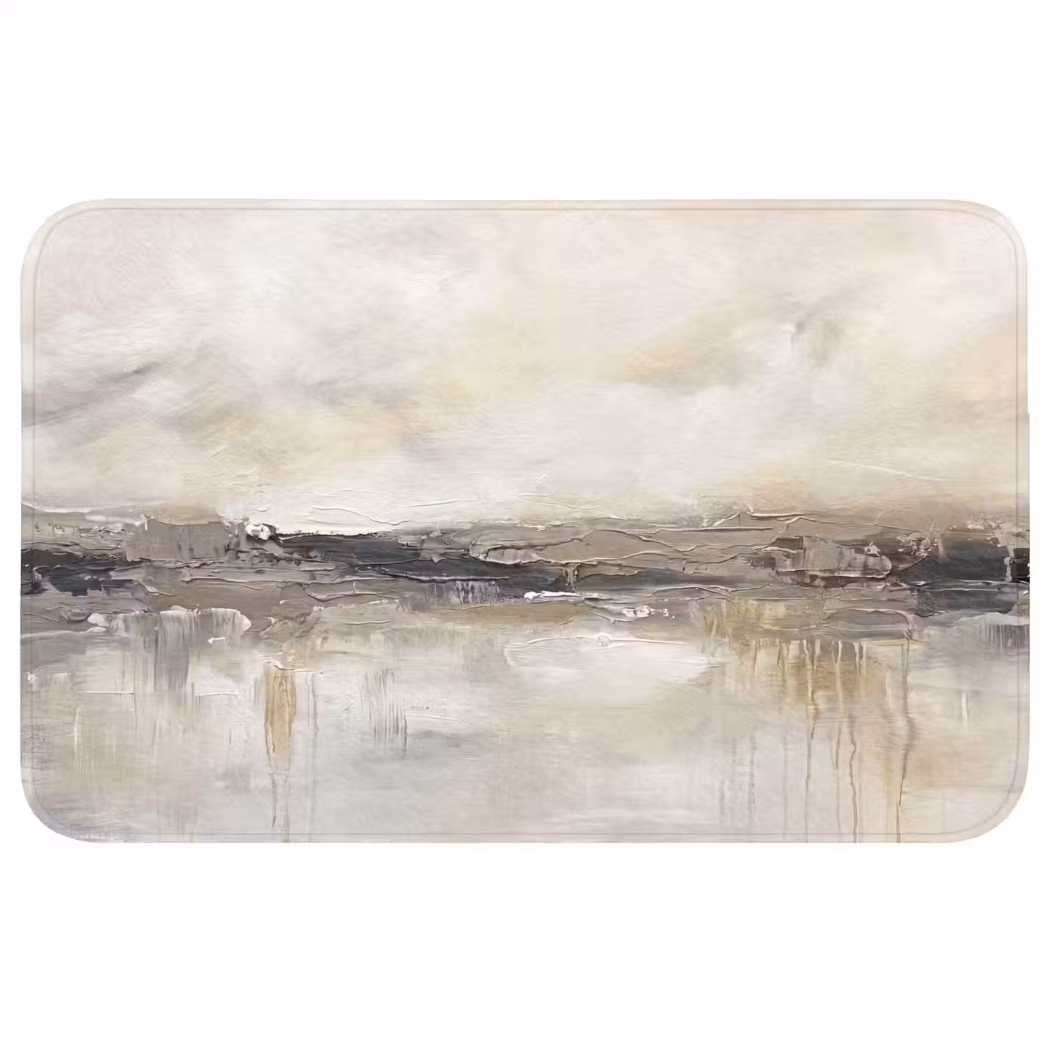 Landschap - Horizon - Natuur - Abstract - Neutraal Badmat middel -3d