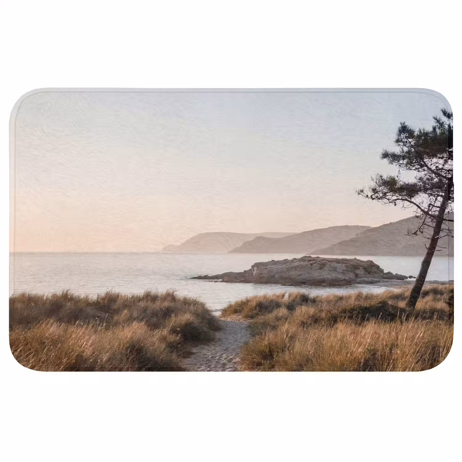 Landschap - Kust - Duinen Badmat middel -3d