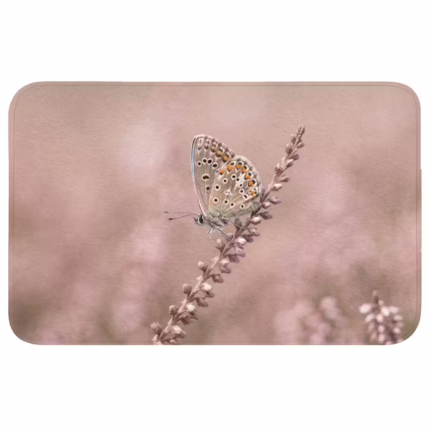Lavendel - Vlinder - Paars Badmat middel -3d