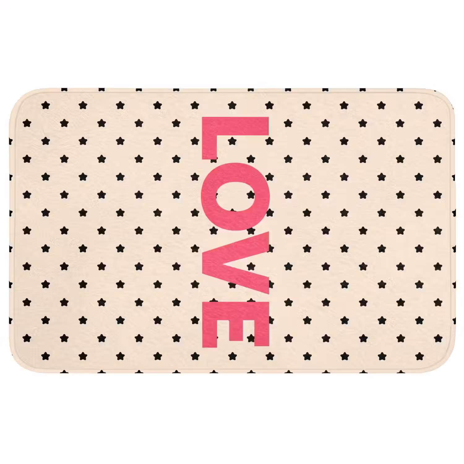 Love - Stippen - Roze Badmat middel -3d