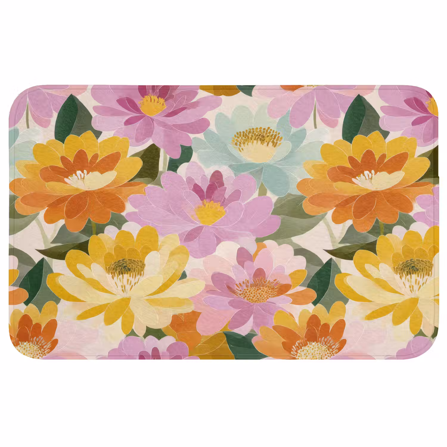 Lelies - Aquarel - Pastel Badmat middel 997 -3d
