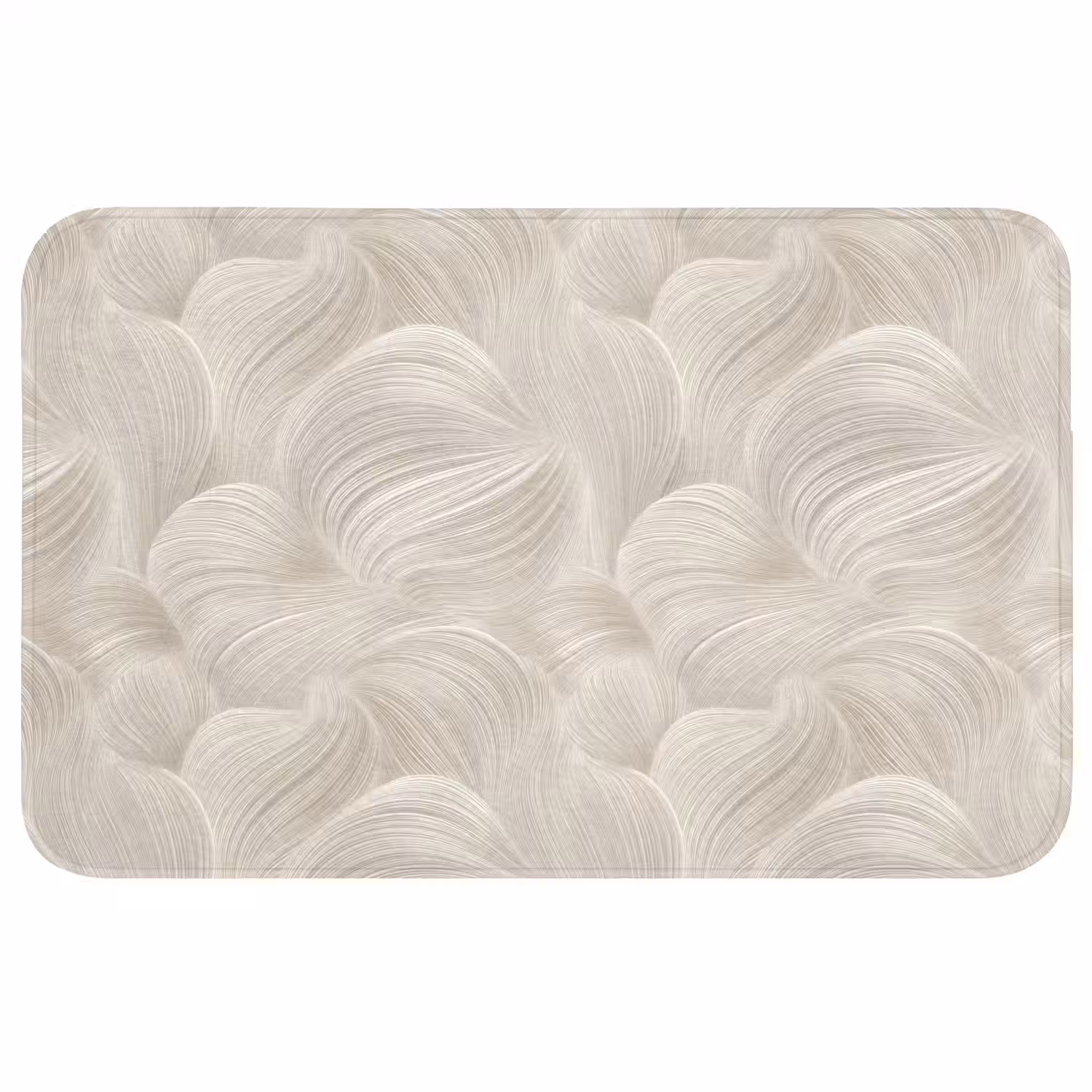 Lijnen - Waaier - Beige Badmat middel 997 -3d