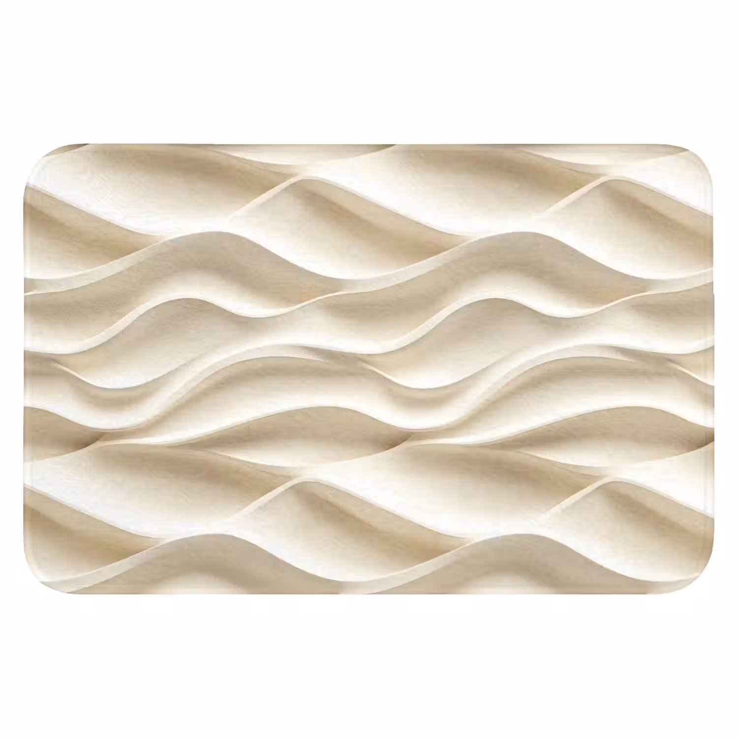 Lijnen - Golvend - Crème Badmat klein 997 -3d