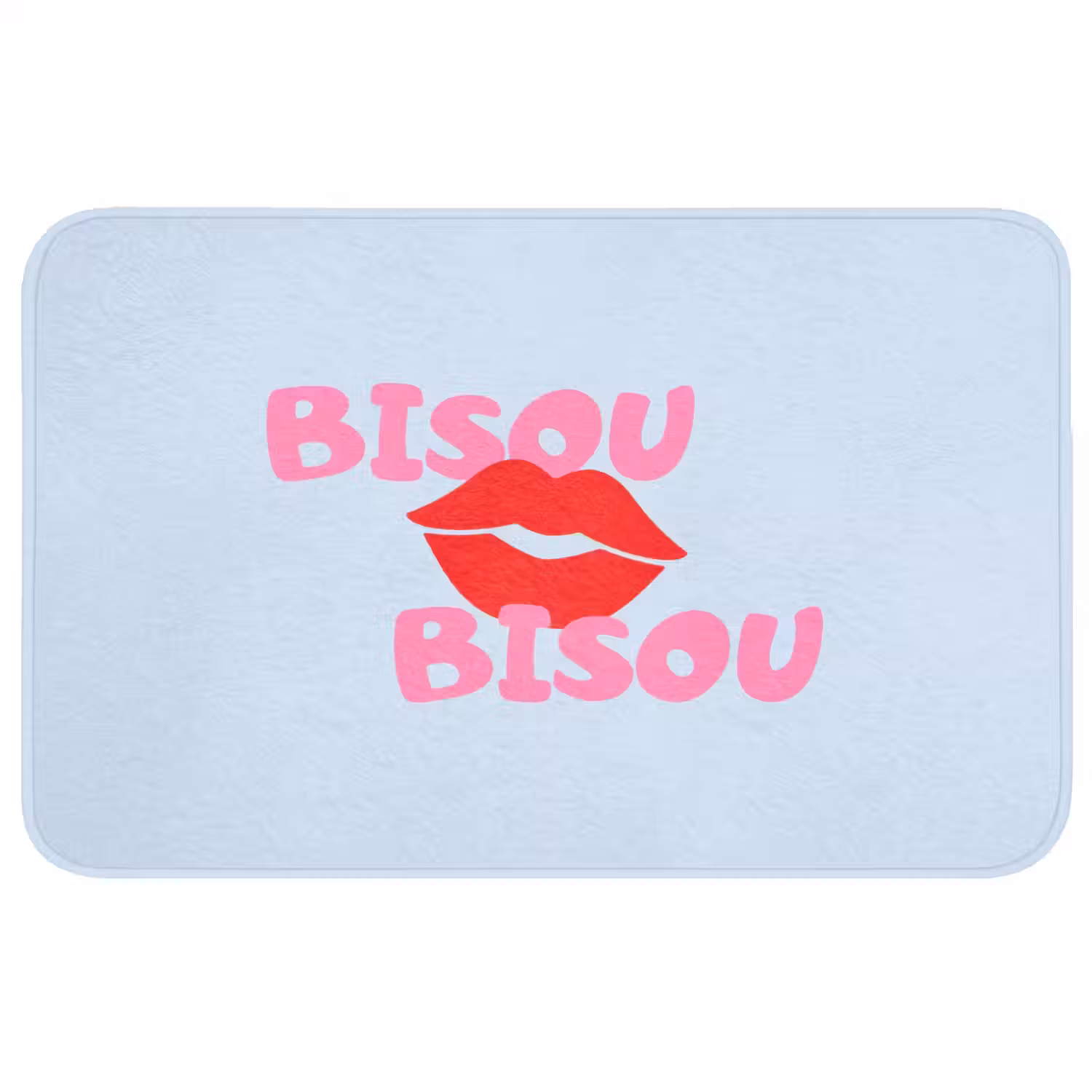 Lippen - Bisou - Blauw Badmat middel -3d