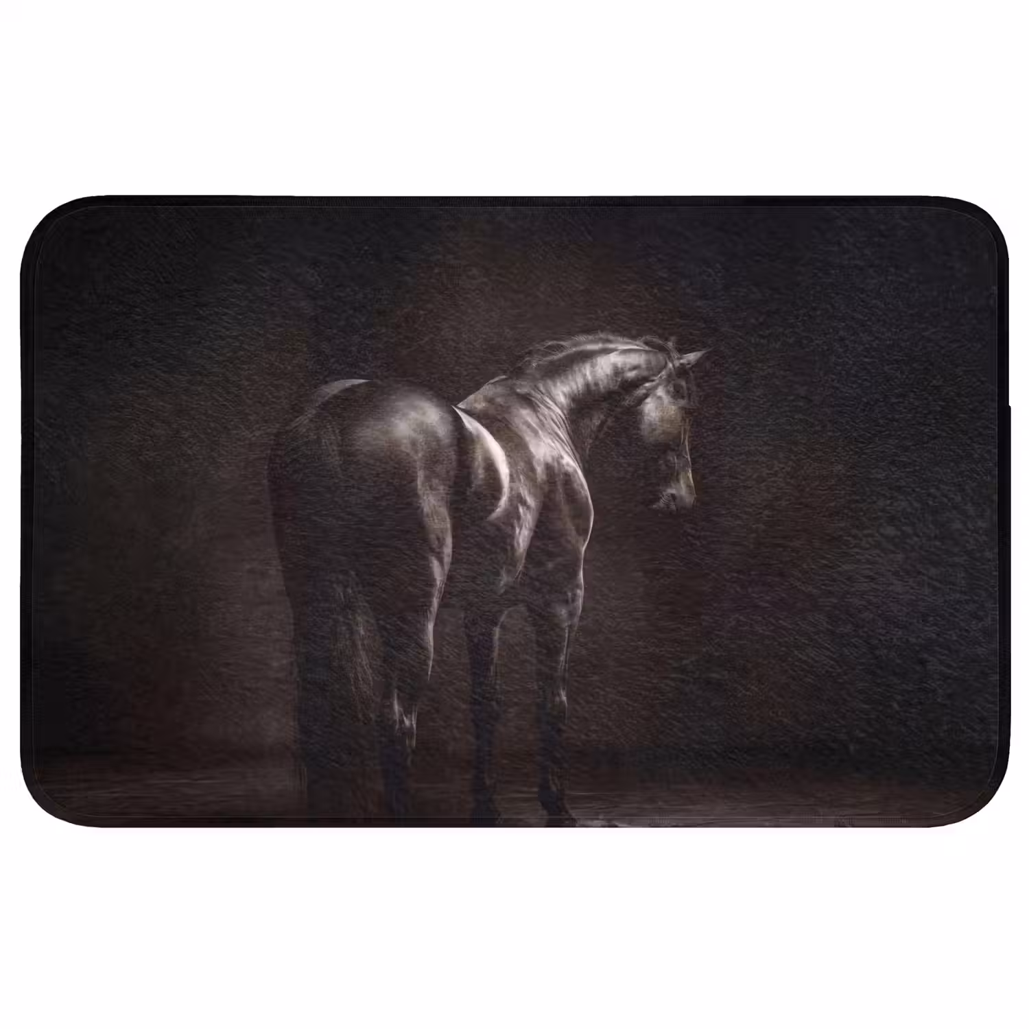 Krachtig - Paard - Donker Badmat middel -3d