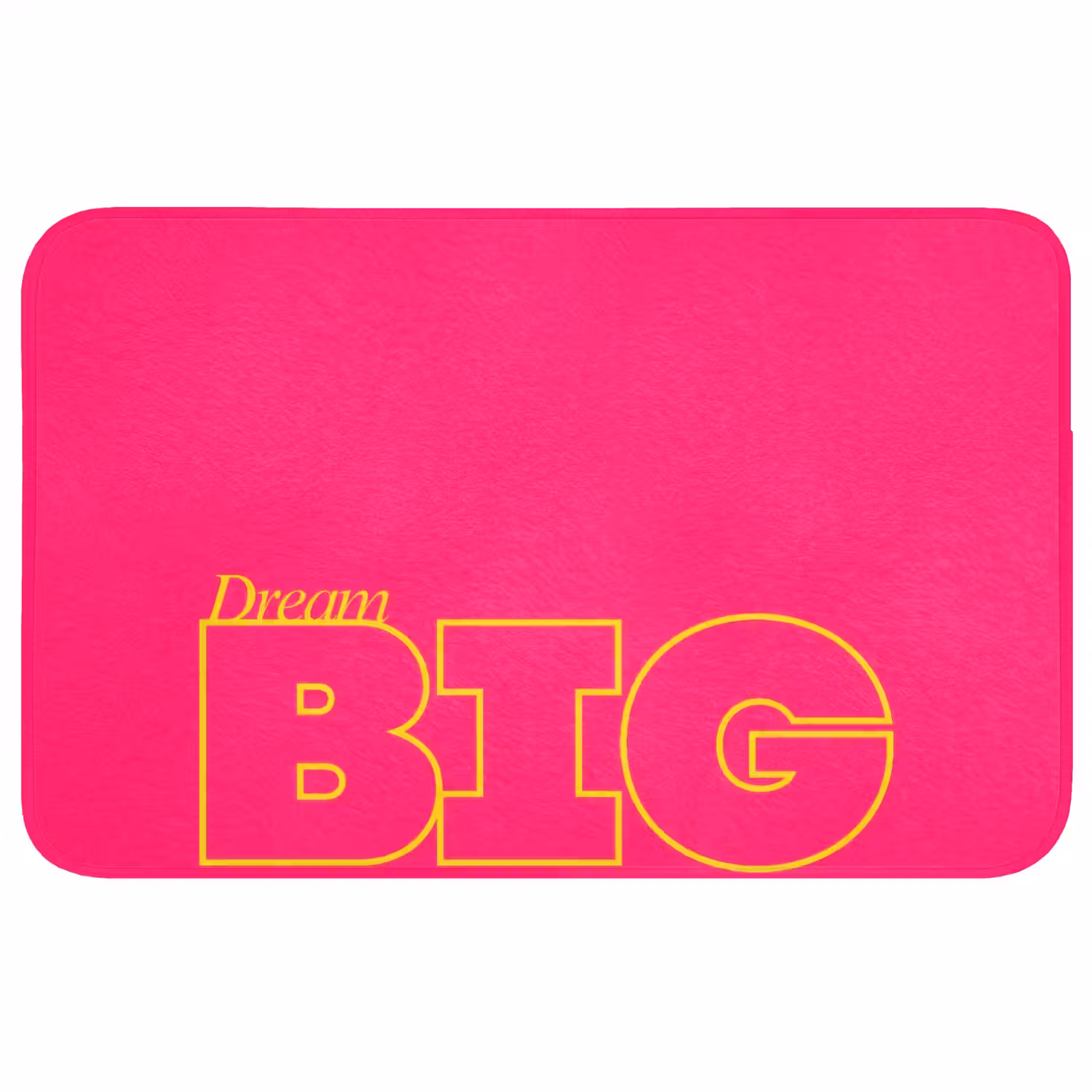 Minimalistisch - Roze - Dream big - Grafisch Badmat middel -3d
