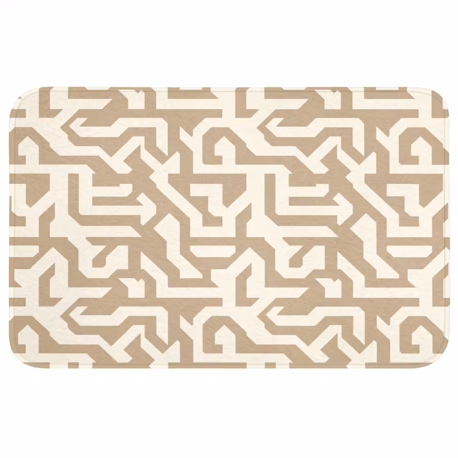 Modern - Abstract - Beige Badmat middel 997 -3d