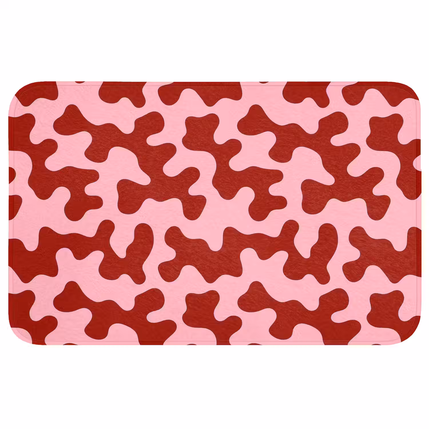 Modern - Abstract - Rood Badmat middel 997 -3d
