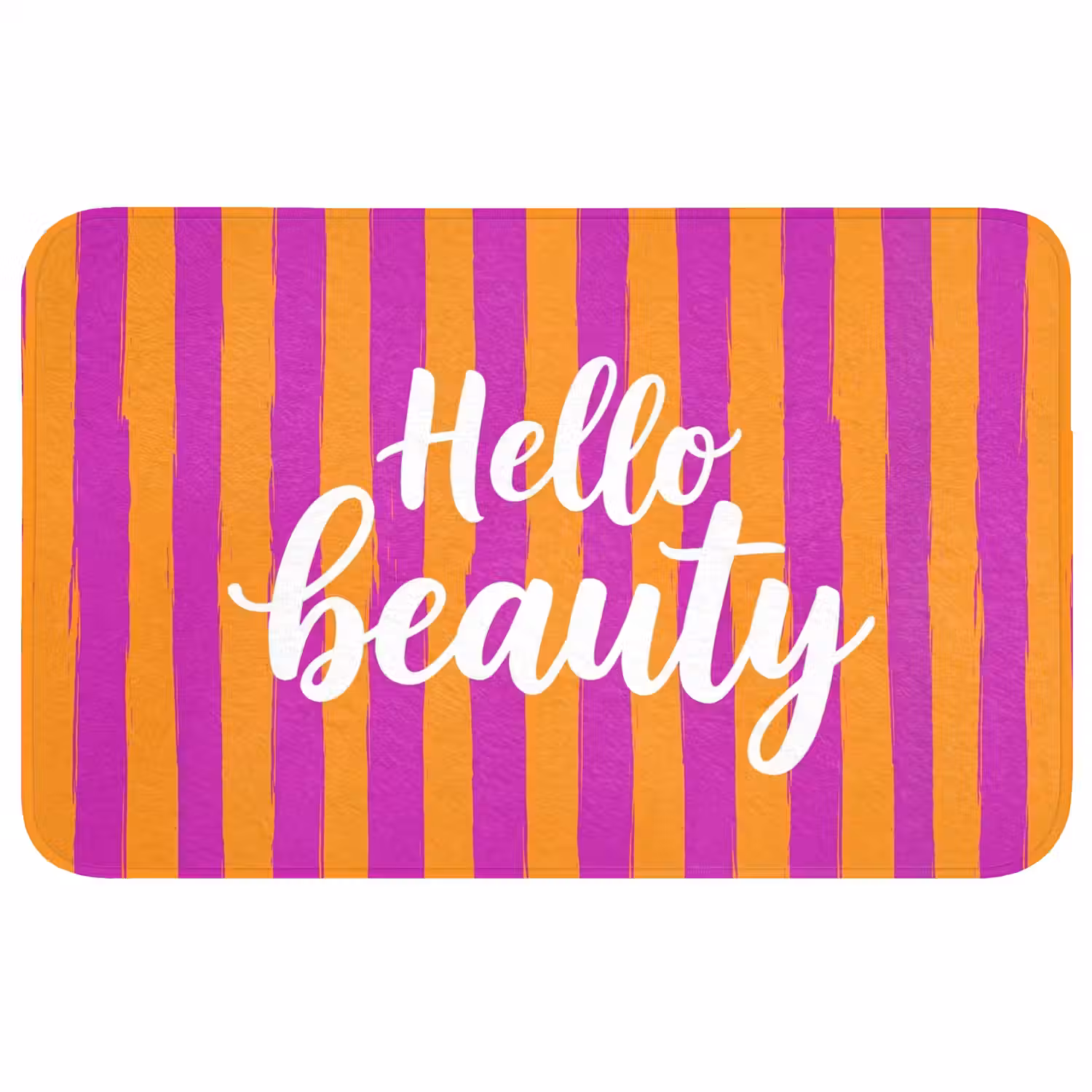 Modern - Hello - Oranje Badmat middel -3d