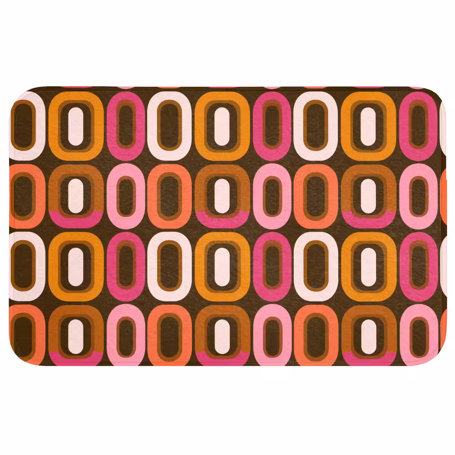 Modern - Retro - Kleurrijk Badmat middel 997 -3d
