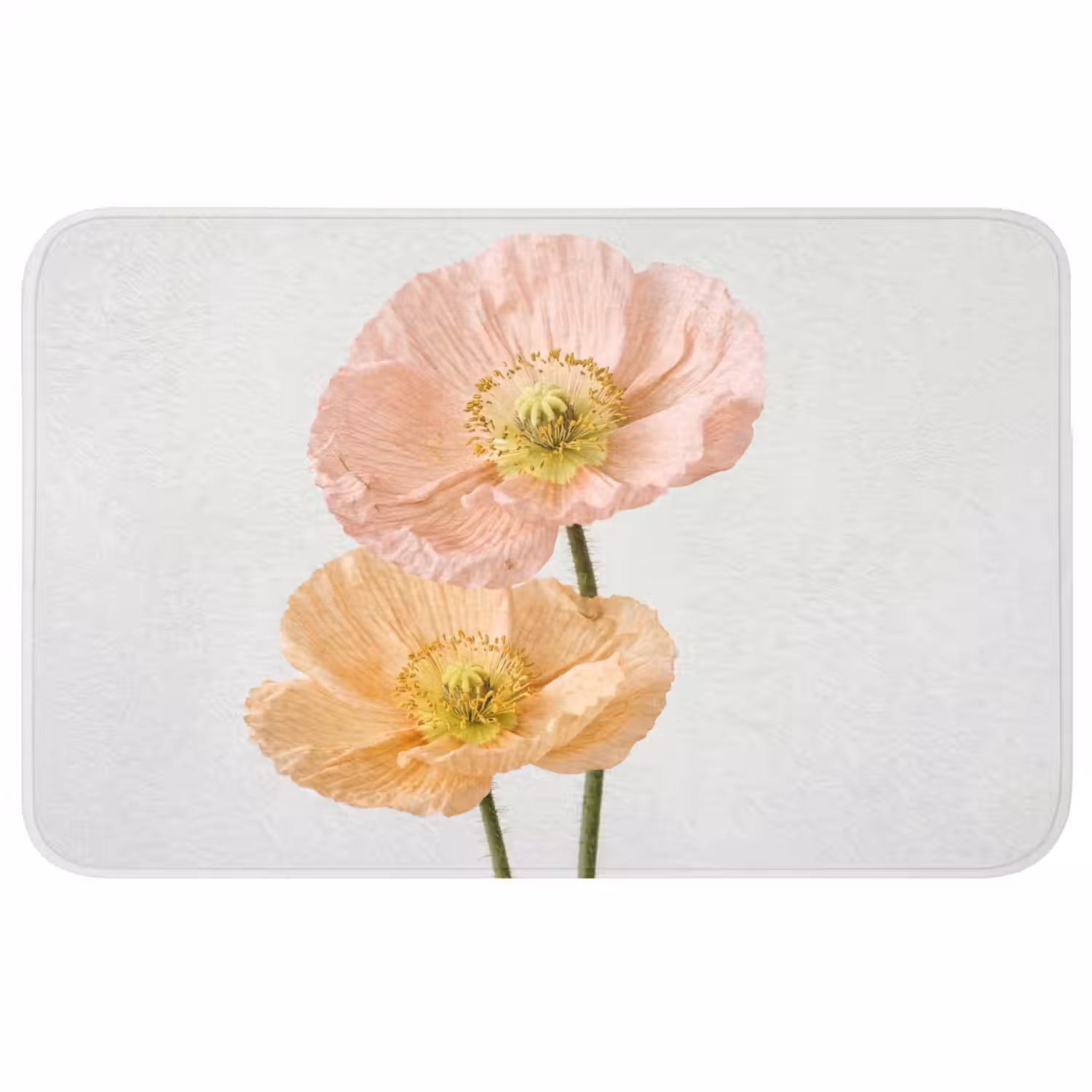 Papavers - Botanisch - Roze Badmat middel -3d