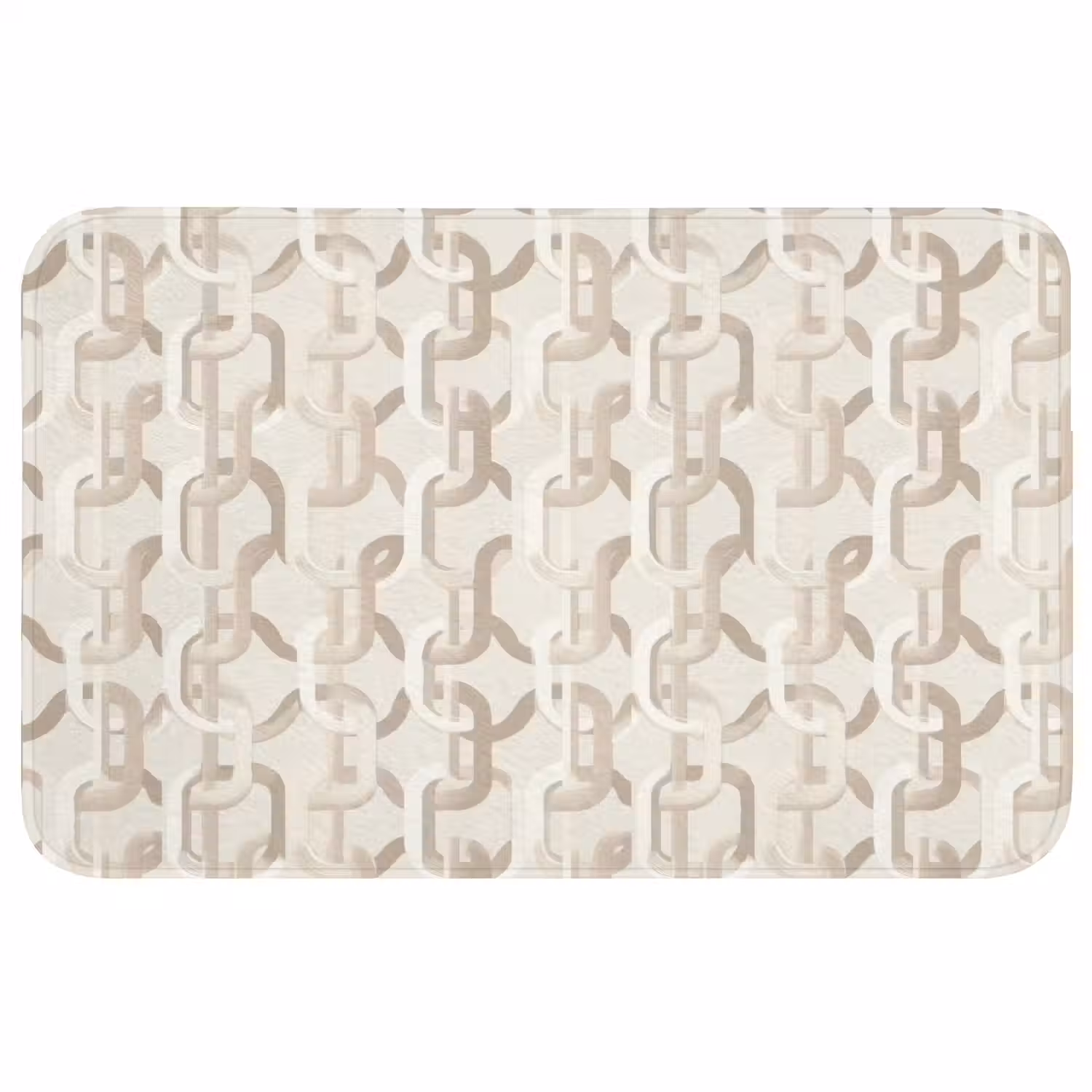 Motief - Abstract - Beige Badmat middel 997 -3d
