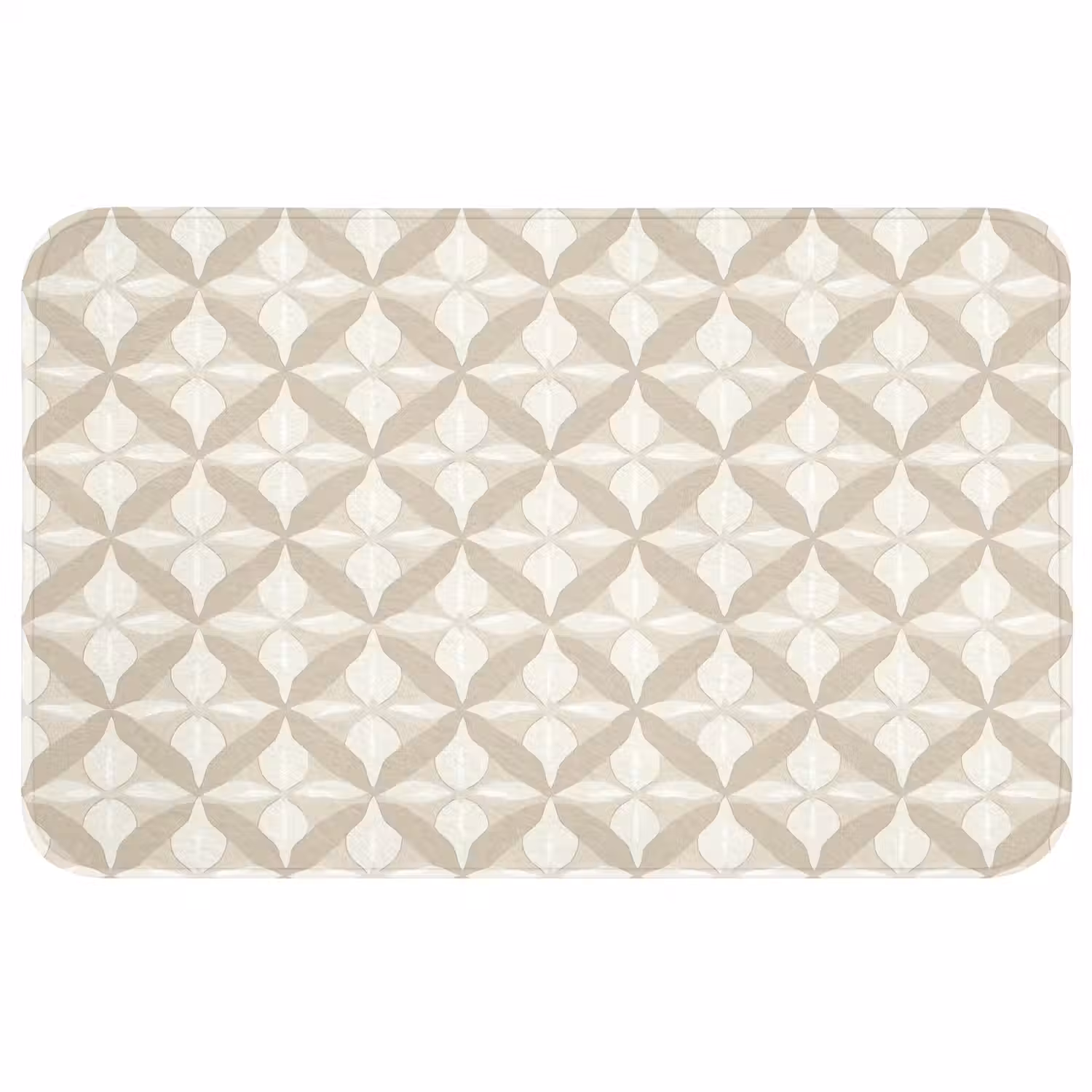 Patroon - Klassiek - Beige Badmat middel 997 -3d