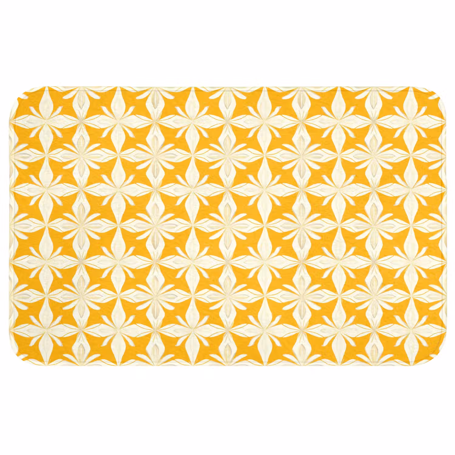 Patroon - Retro - Geel Badmat middel 997 -3d