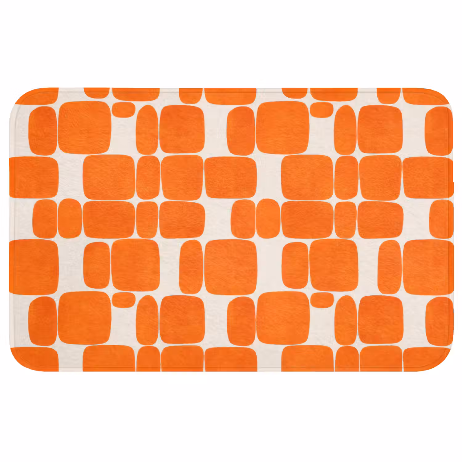 Patroon - Retro - Oranje Badmat middel 997 -3d